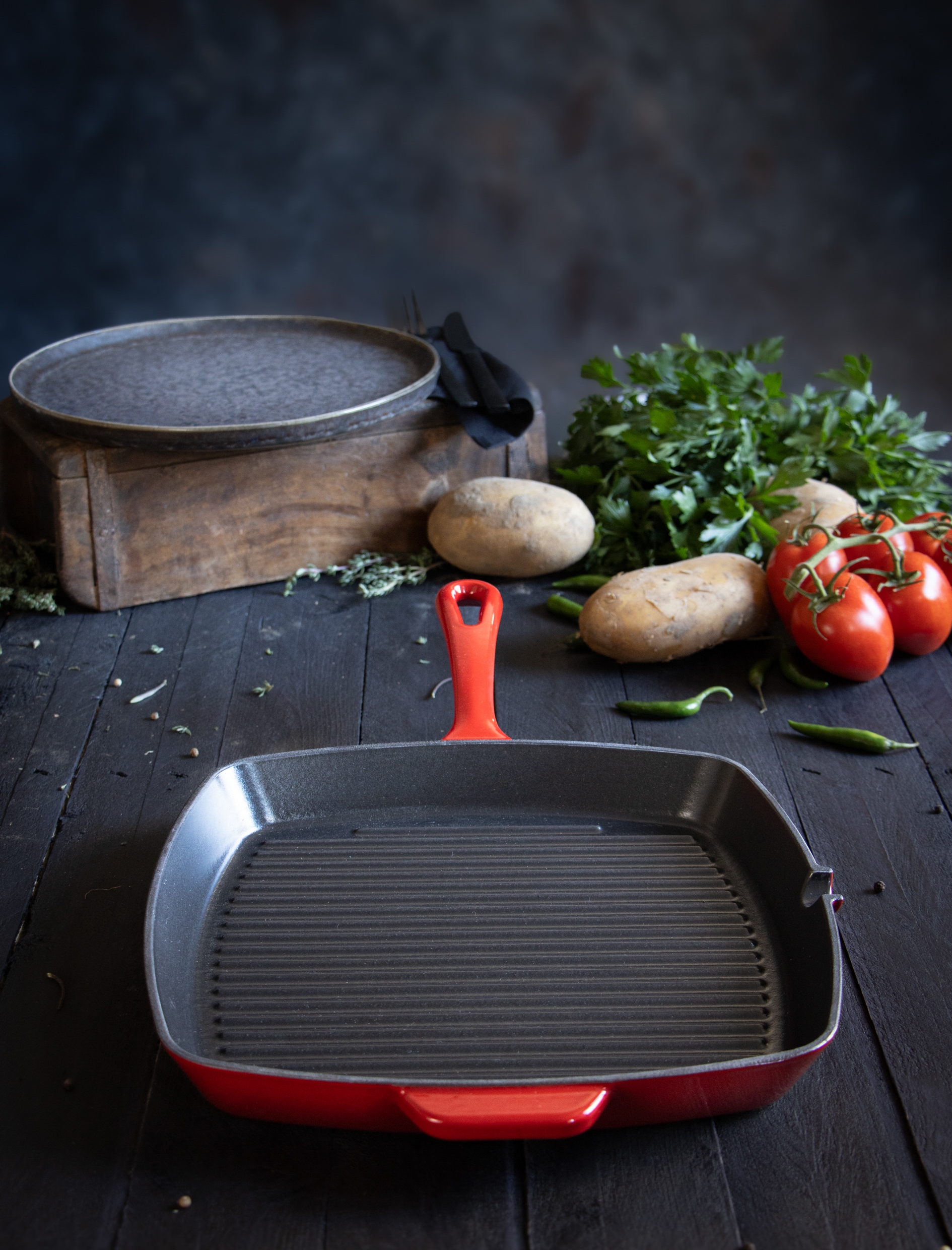 Elo Grillpfanne »Gusseisen Pfanne Ø 28 cm« Gusseisen 1 tlg. Außen emailliert