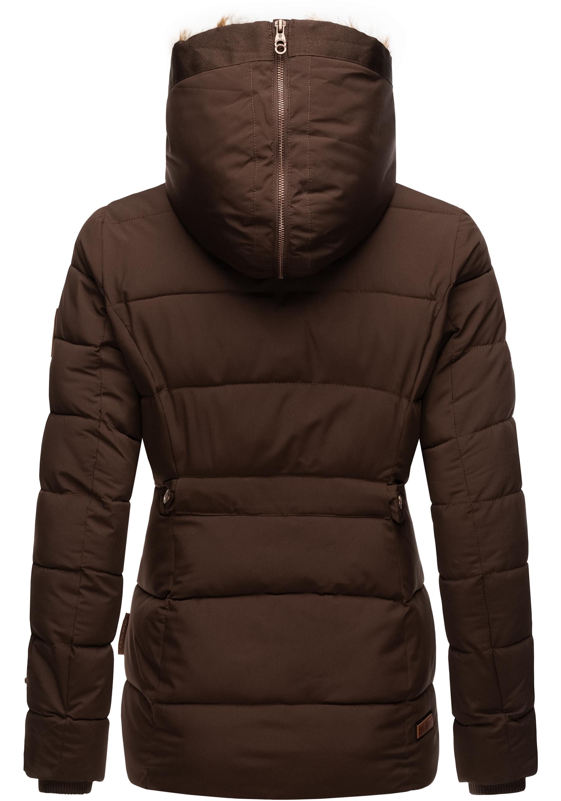 Marikoo Winterjacke »Nekoo«, mit Kapuze, stylische Damen Steppjacke mit großer Kapuze