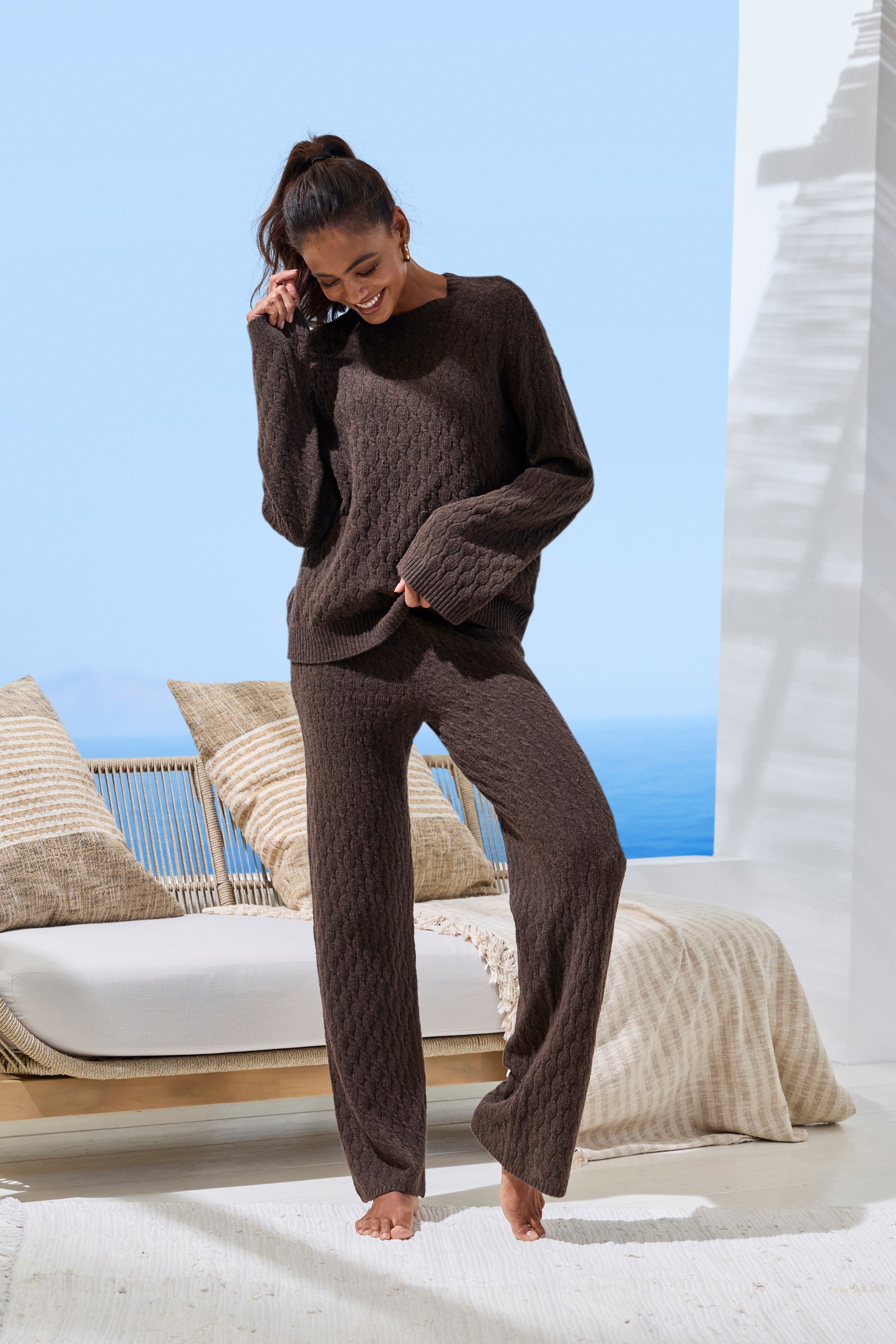 French Connection Women's Knit Sweater Brown Size 32/34 2
