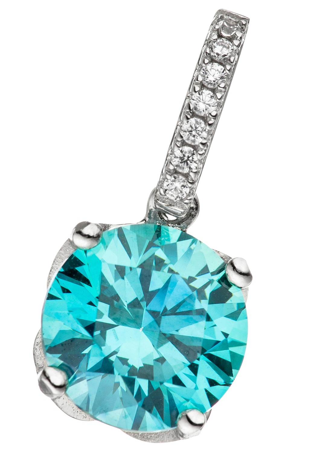 JOBO Damen Kettenanhänger "Anhänger Silberanhänger türkis 16 mm", Silber 925 (Sterlingsilber)türkis, türkis, Silber 925 (Sterlingsilber),