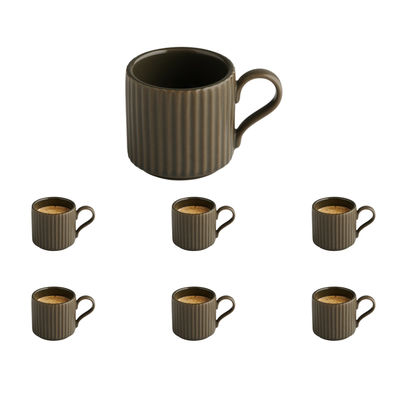 APS Espressotasse "THE GRID" Ø 6 cm, H: 6 cm, 80 ml, Porzellan