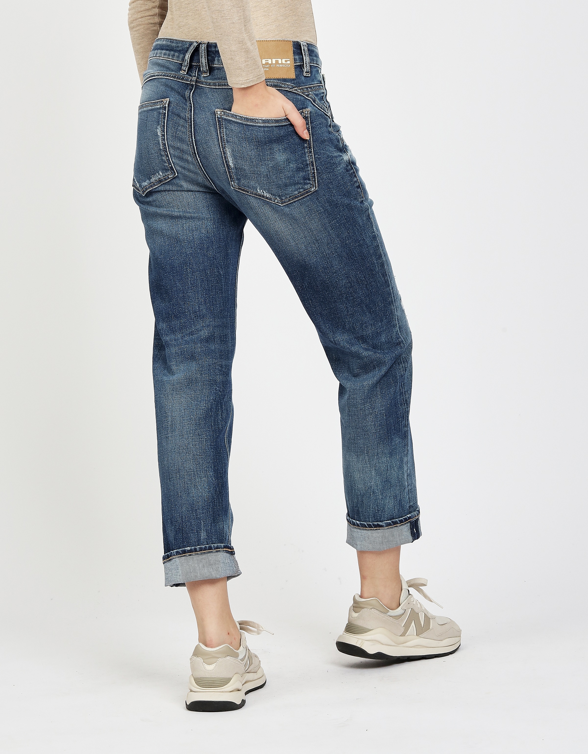 GANG Loose-fit-Jeans "94BO CROPPED", mit Rundpasse günstig online kaufen