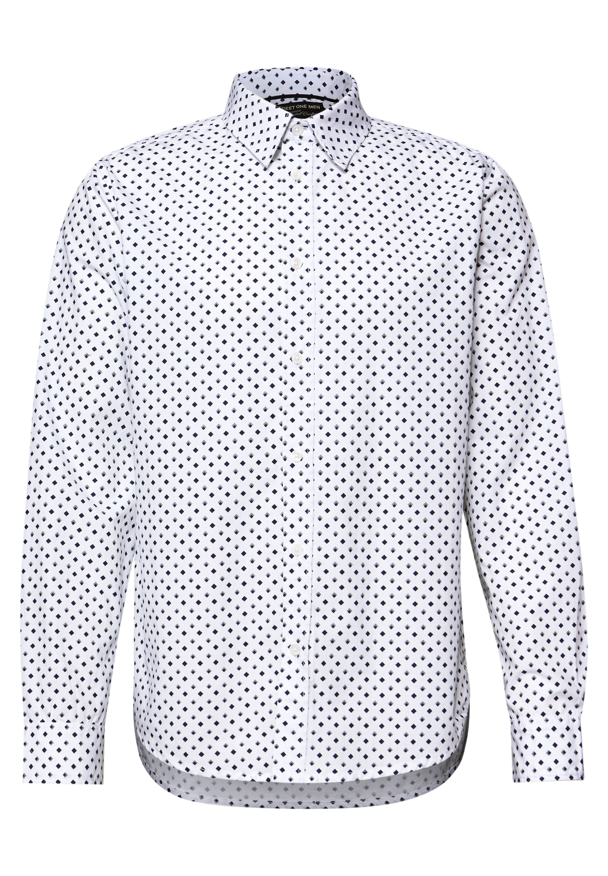 STREET ONE MEN Langarmhemd aus reiner Baumwolle