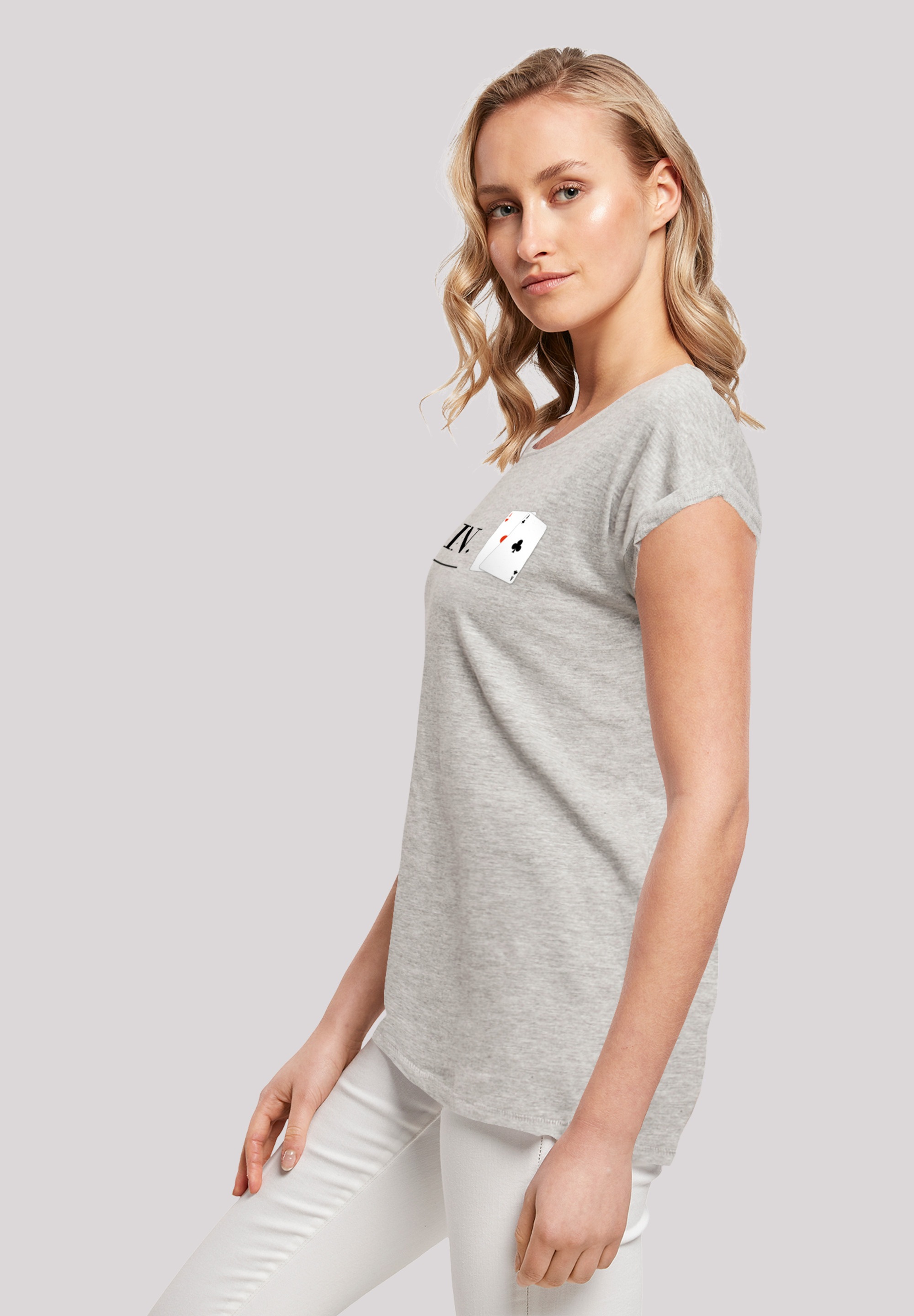 F4NT4STIC T-Shirt »Poker All In Karten«, Print