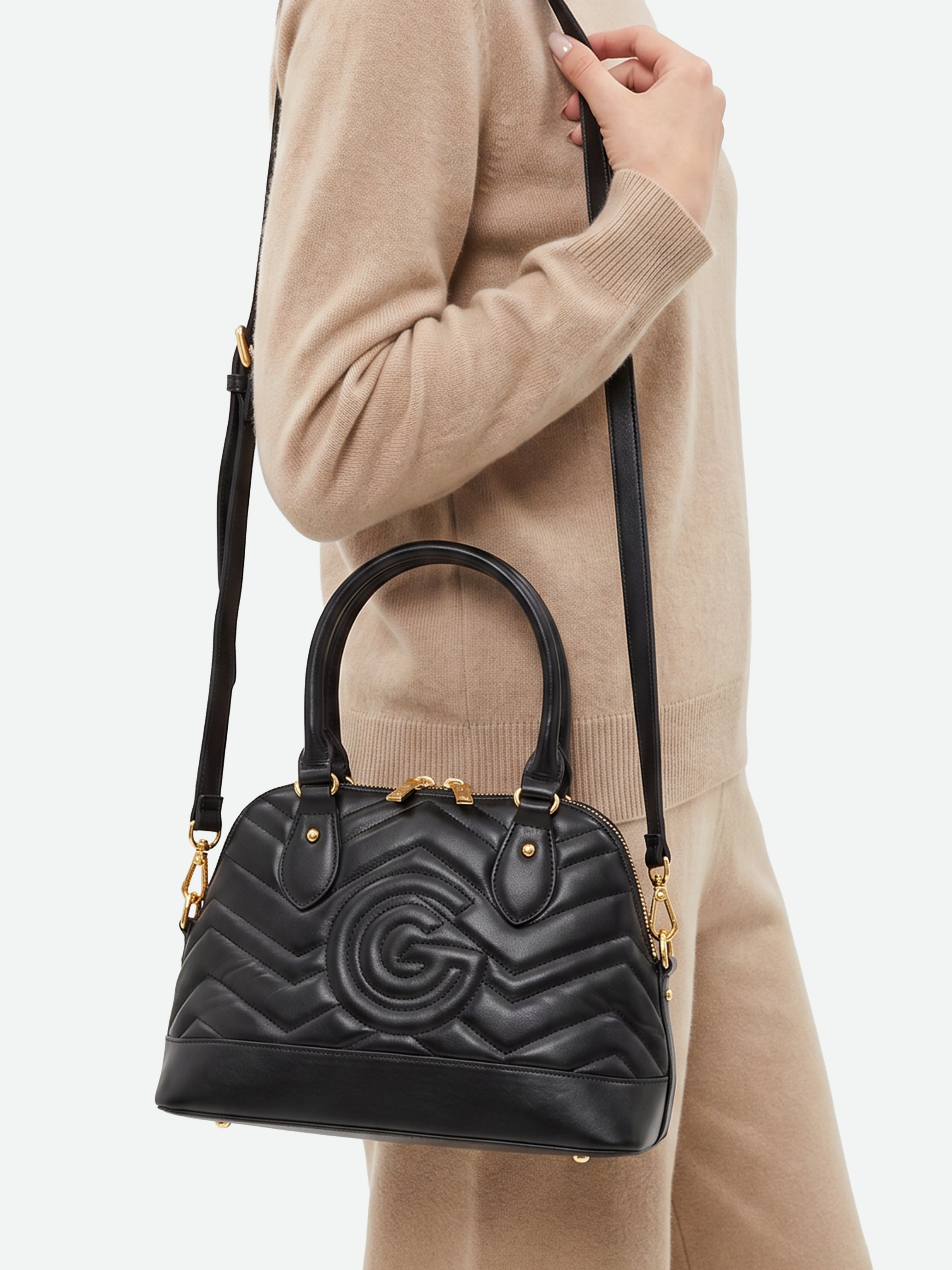 Gabriella GUCCI Handtasche »JACKIE« Damen Umhängetasche, Handtasche, Tragetasche mit Logoprägung