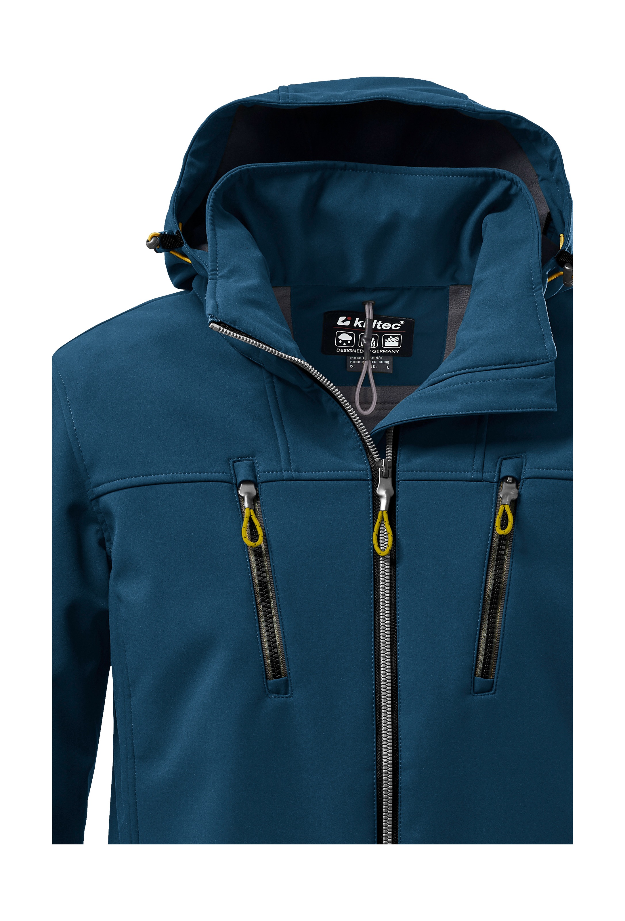 Thumbnail - Killtec Softshelljacke "KOW 163 MN SFTSHLL JCKT" Wasserdichte Softshelljacke, abnehmbare Kapuze, Fleece-Futter