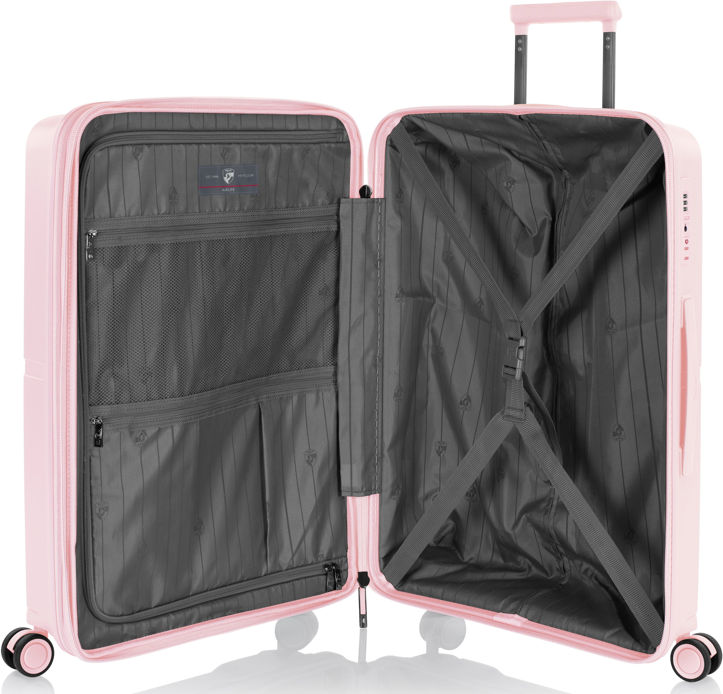 Heys Hartschalen-Trolley »AirLite, verschiedene Größen und Farben«, 4 Rollen, Heys x Joachim Llambi Hartschalen-Koffer TSA Schloss