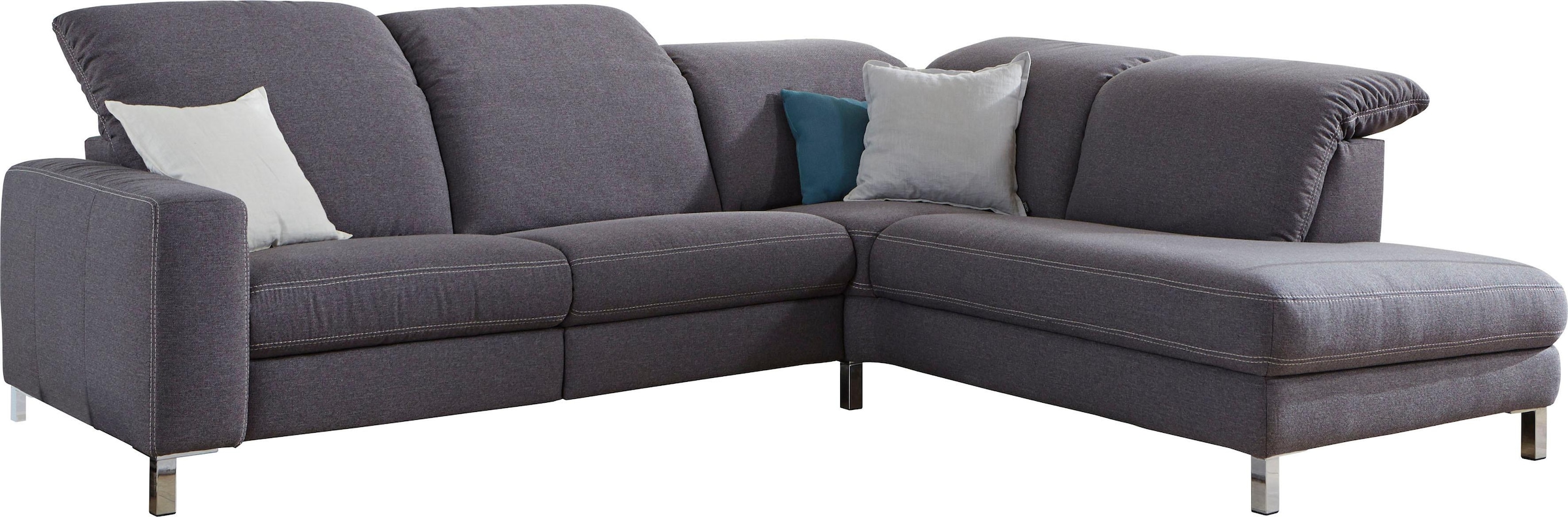 3C Candy Ecksofa "Homely bequem und komfortabel, mit verstellbaren Kopfteil günstig online kaufen