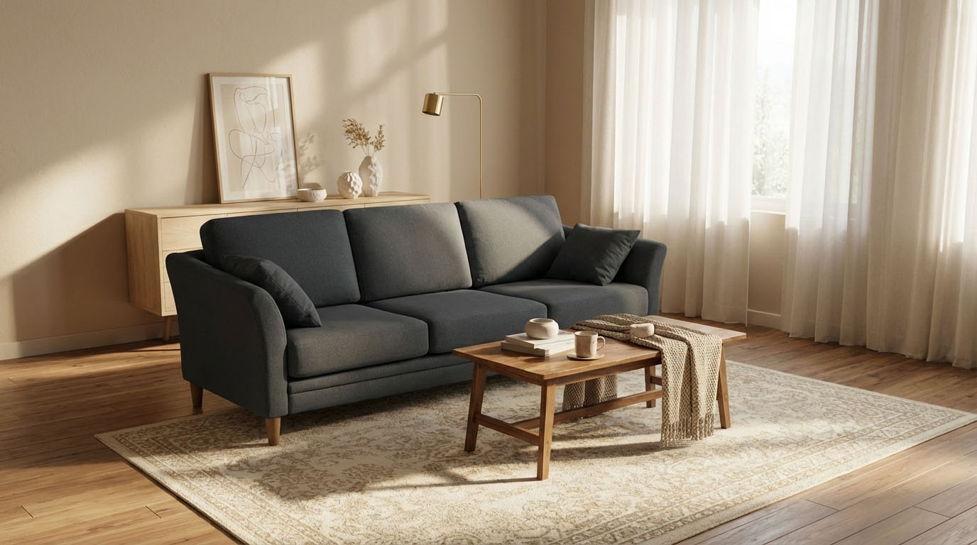OTTO home 3-Sitzer "Arellano, Breite 217 cm" klassisches Design, 2 Zierkissen inklusive, Webstoff fein