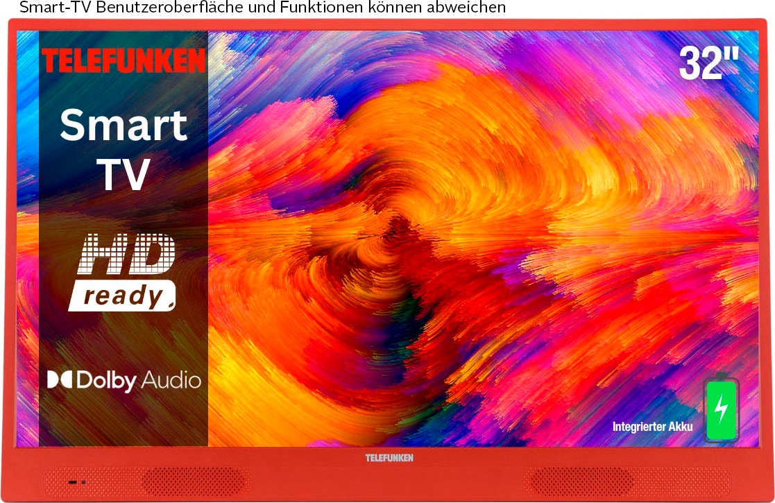 Telefunken LED-Fernseher »mobiler Akku-TV PL32OI«, HD ready, Smart-TV