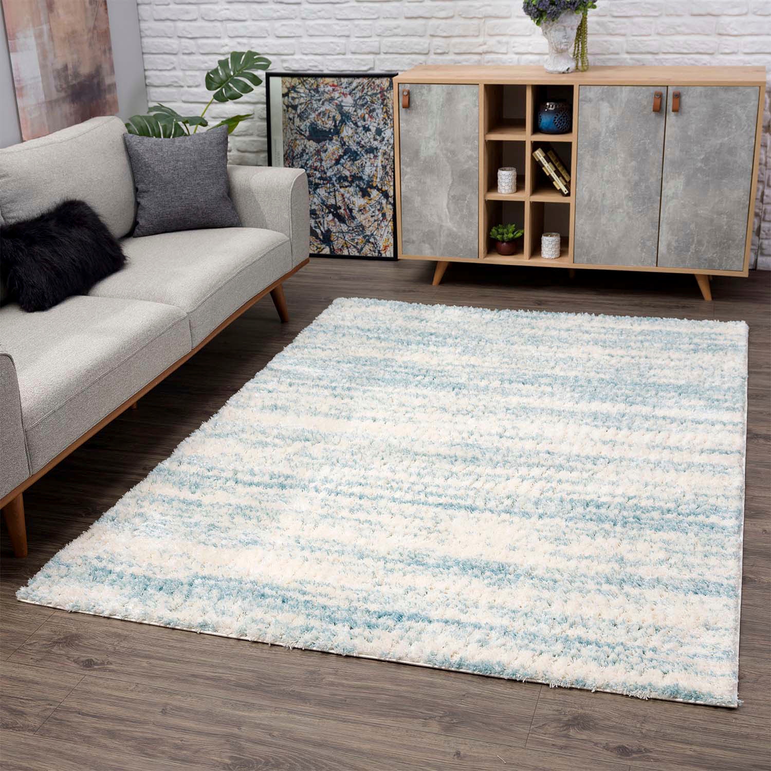 Carpet City Hochflor-Teppich "Pulpy 524" rechteckig 30 mm Höhe besonders we günstig online kaufen