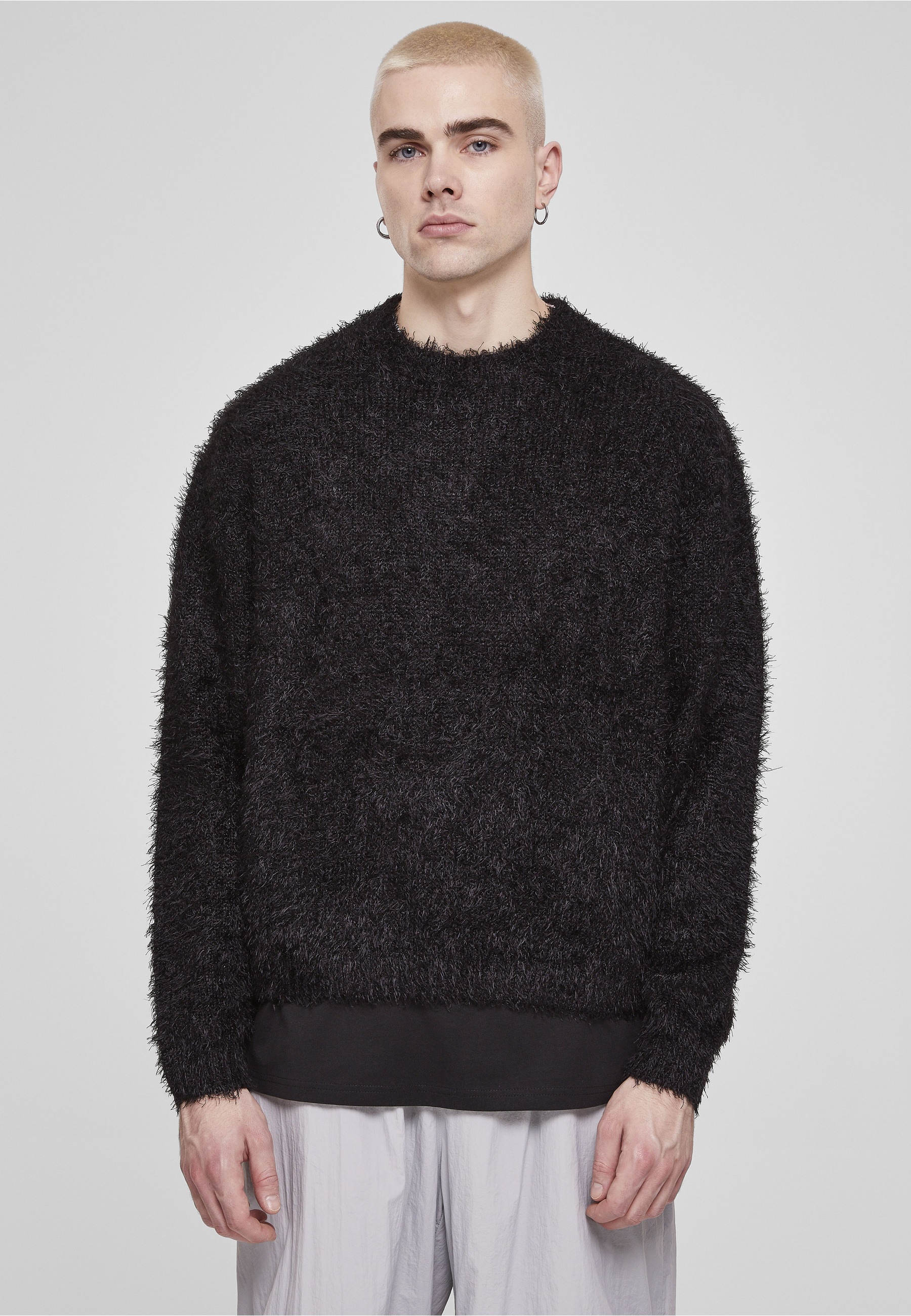 URBAN CLASSICS Rundhalspullover »Urban Classics Herren Feather Sweater« 1 Stk.