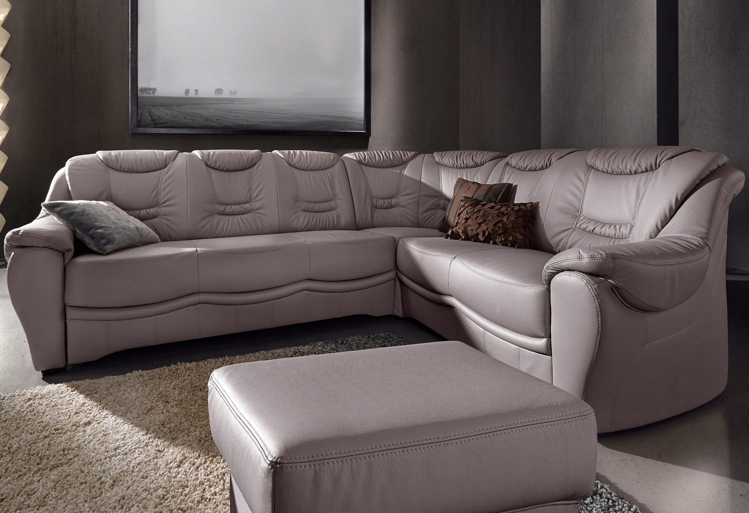 sit&more Ecksofa "Benson L-Form", wahlweise mit Bettfunktion