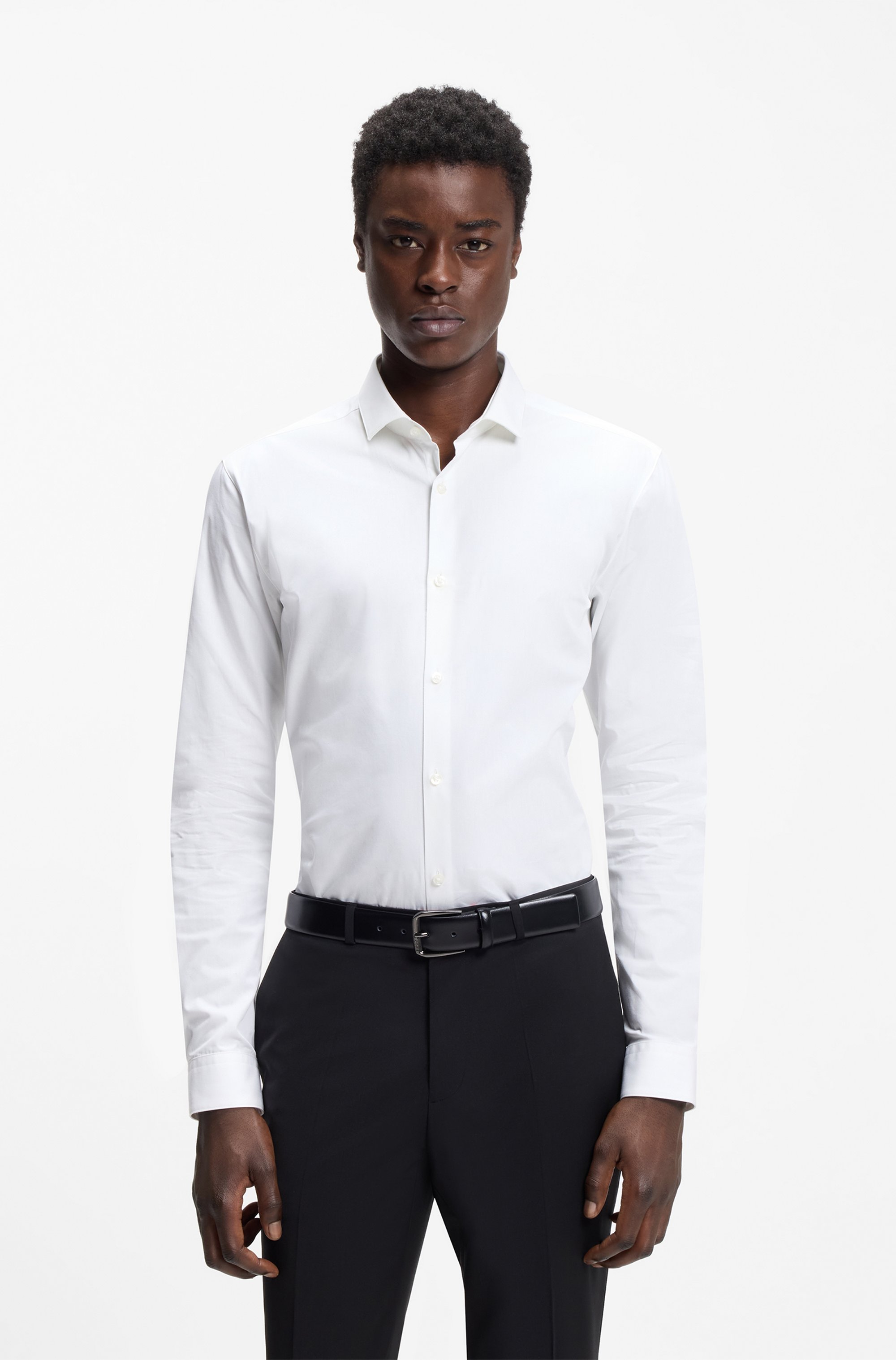 HUGO Businesshemd "Erondo" Cutaway-Kragen, Extra slim fit, bügelleichte Qualität