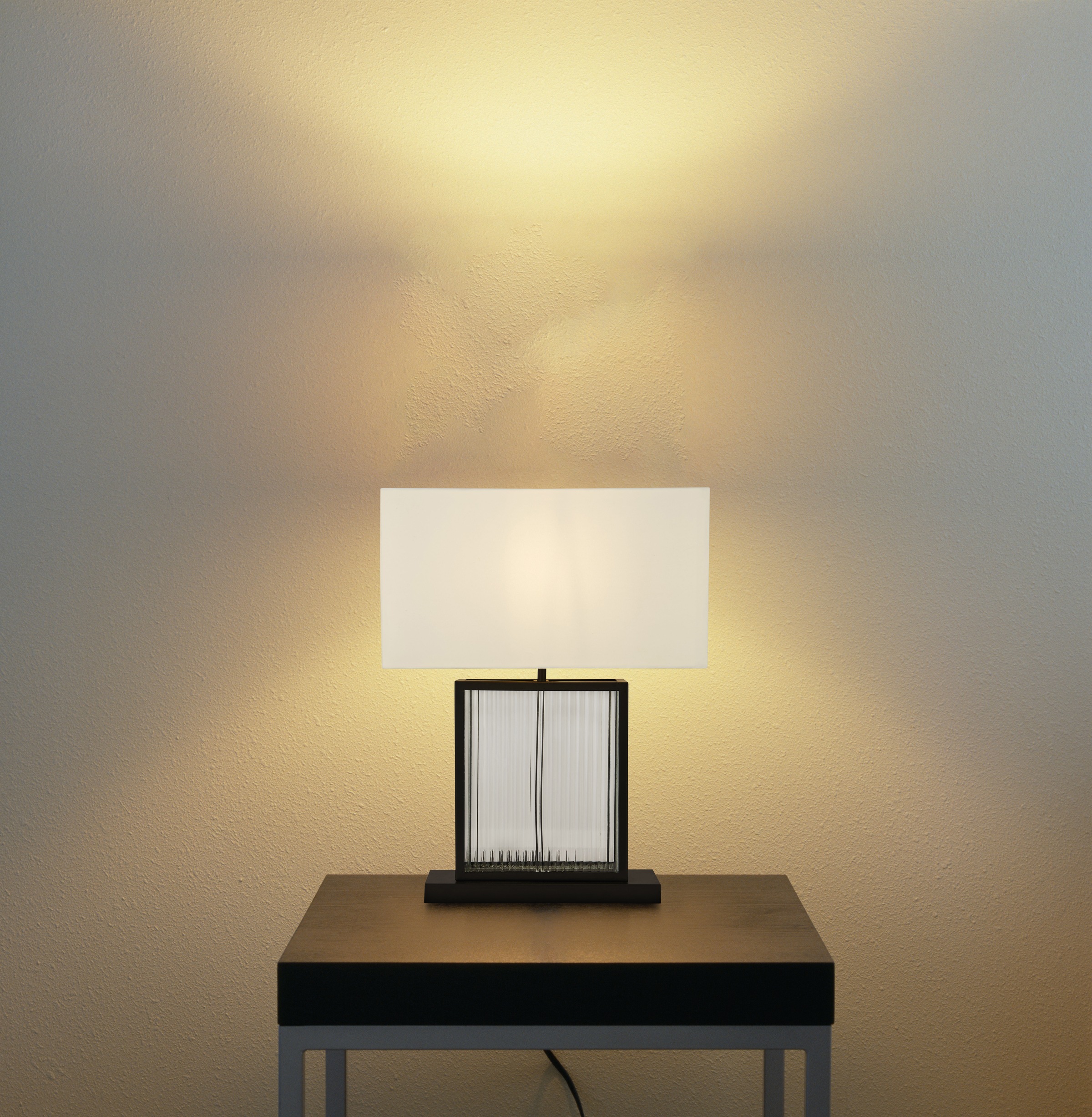 Searchlight Tischleuchte »Clarendon Table Lamp - Tempered Glass, Black & Velvet Shade« E27 1 Stk.