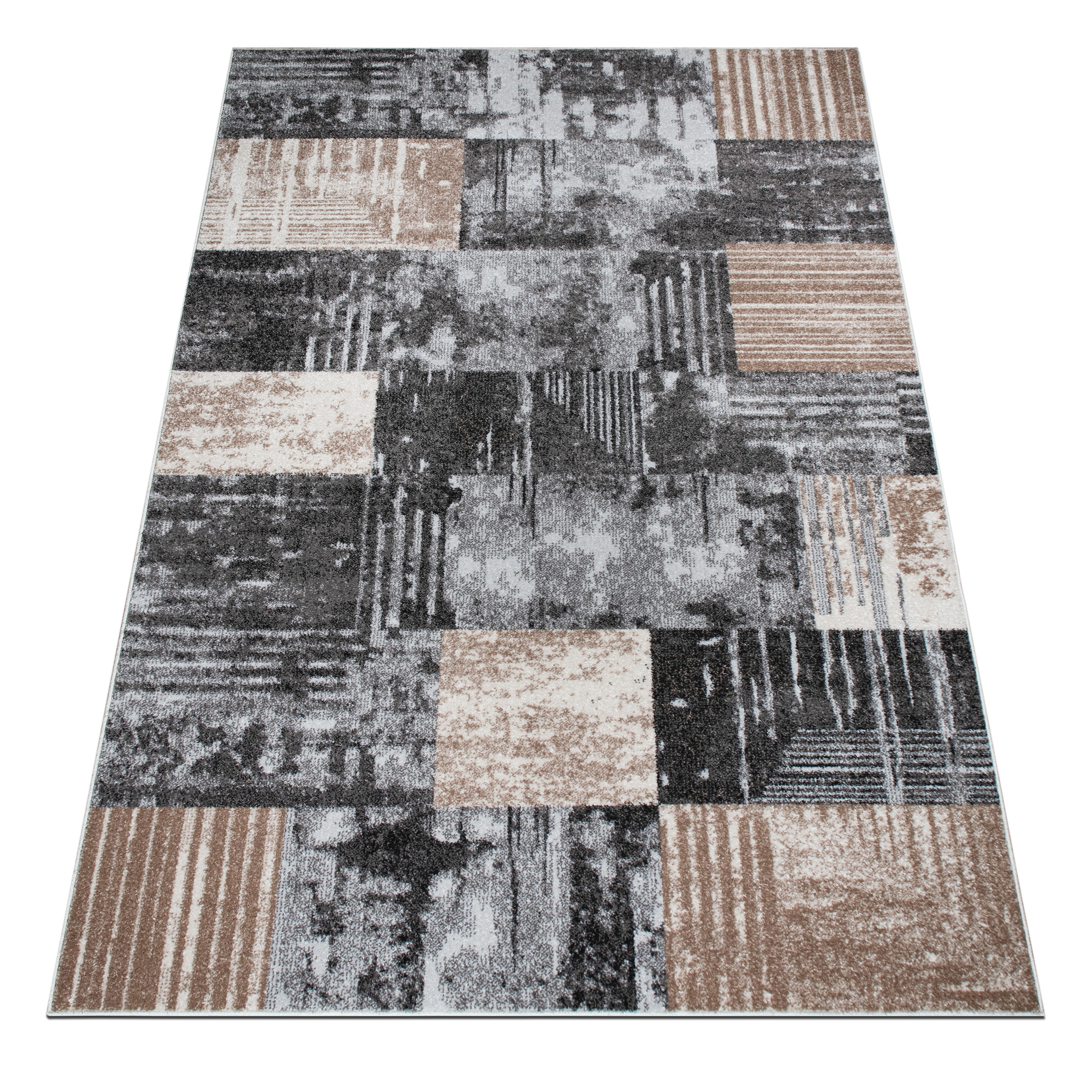 OTTO home Teppich »Lunari, Vintage-Karo Design«, rechteckig, 9 mm Höhe, modern, weiche Haptik, Wohnzimmer, Esszimmer, Schlafzimmer