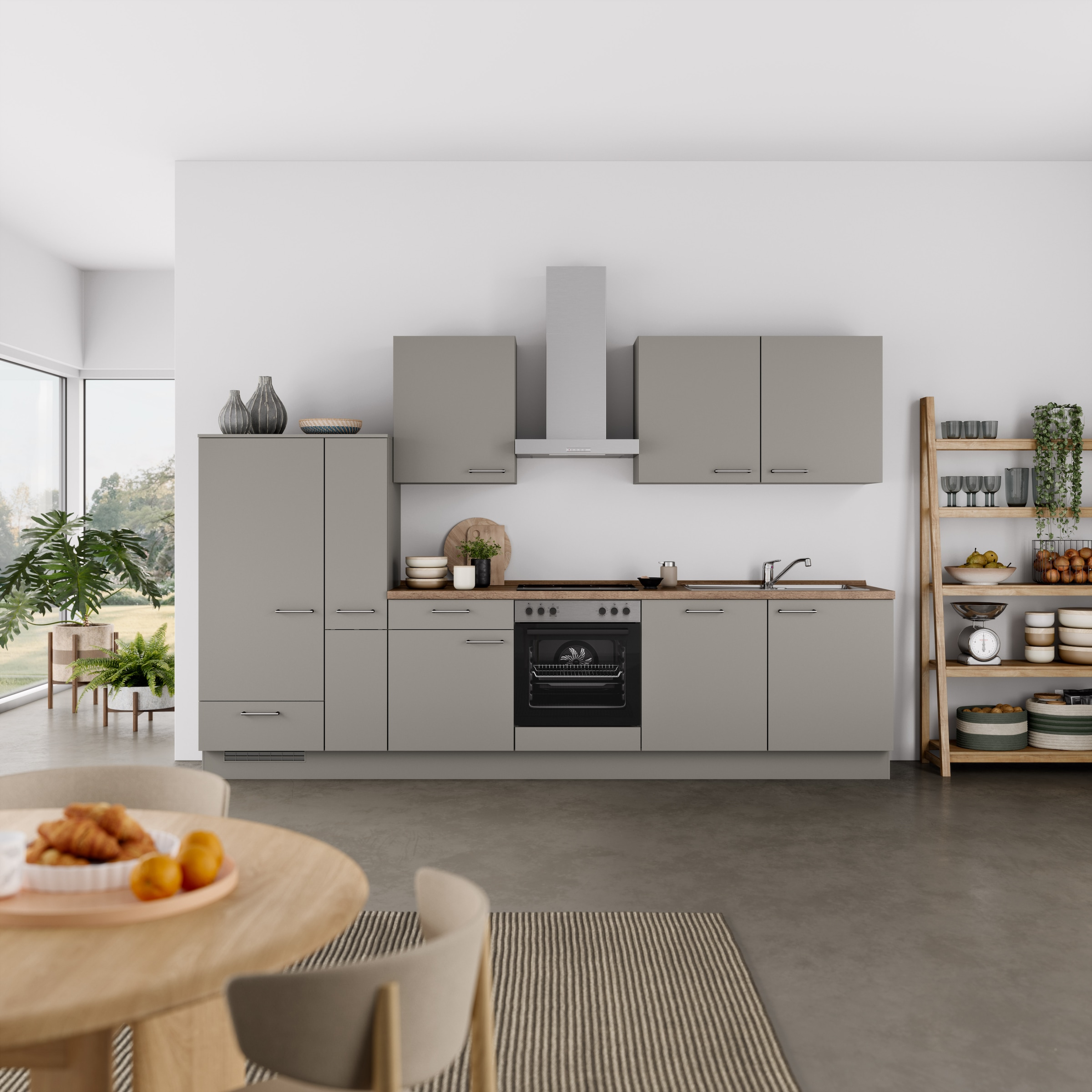 nobilia Küchenzeile ""Laser I", Ausrichtung wählbar, Breite 330 cm" vormont günstig online kaufen