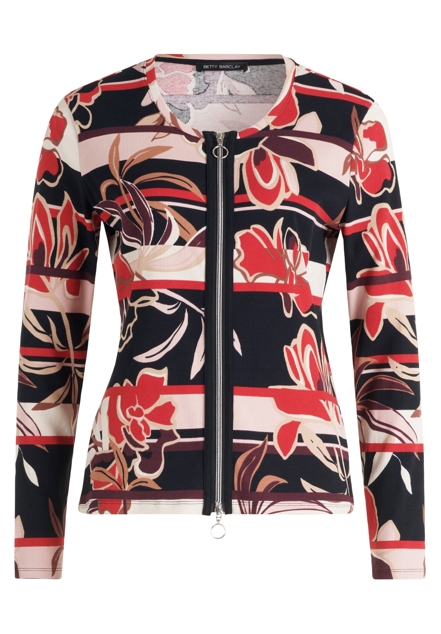 Betty Barclay Kurzarmshirt »Betty Barclay Shirtjacke mit Rippenstruktur«, (1 tlg.), Material