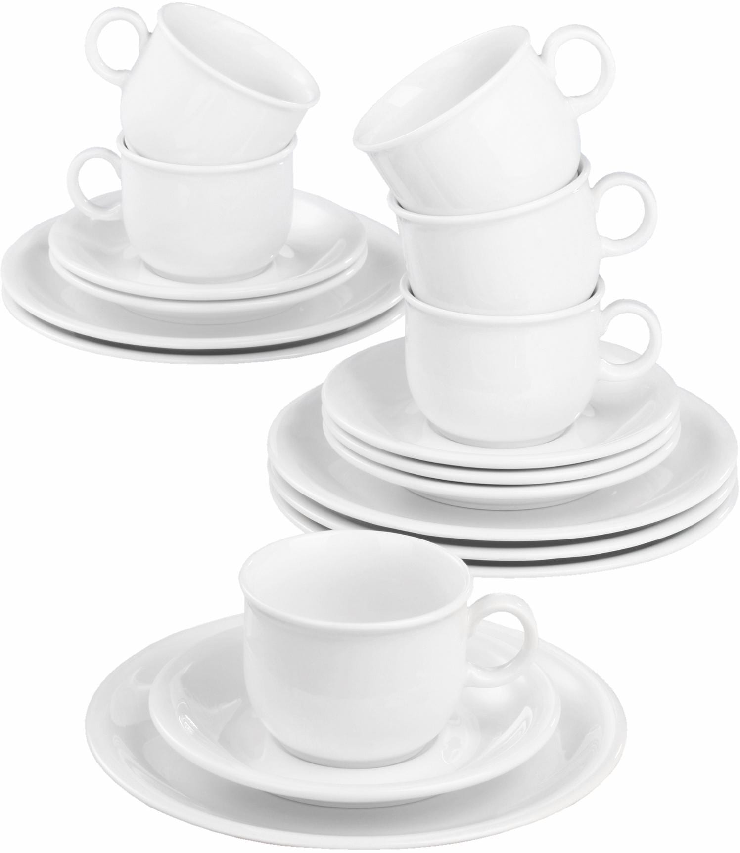 Seltmann Weiden Kaffeeservice "Geschirr-Set, Service Compact", (Set, 18 tlg.), Made in Germany, 18 Teile, für 6 Personen