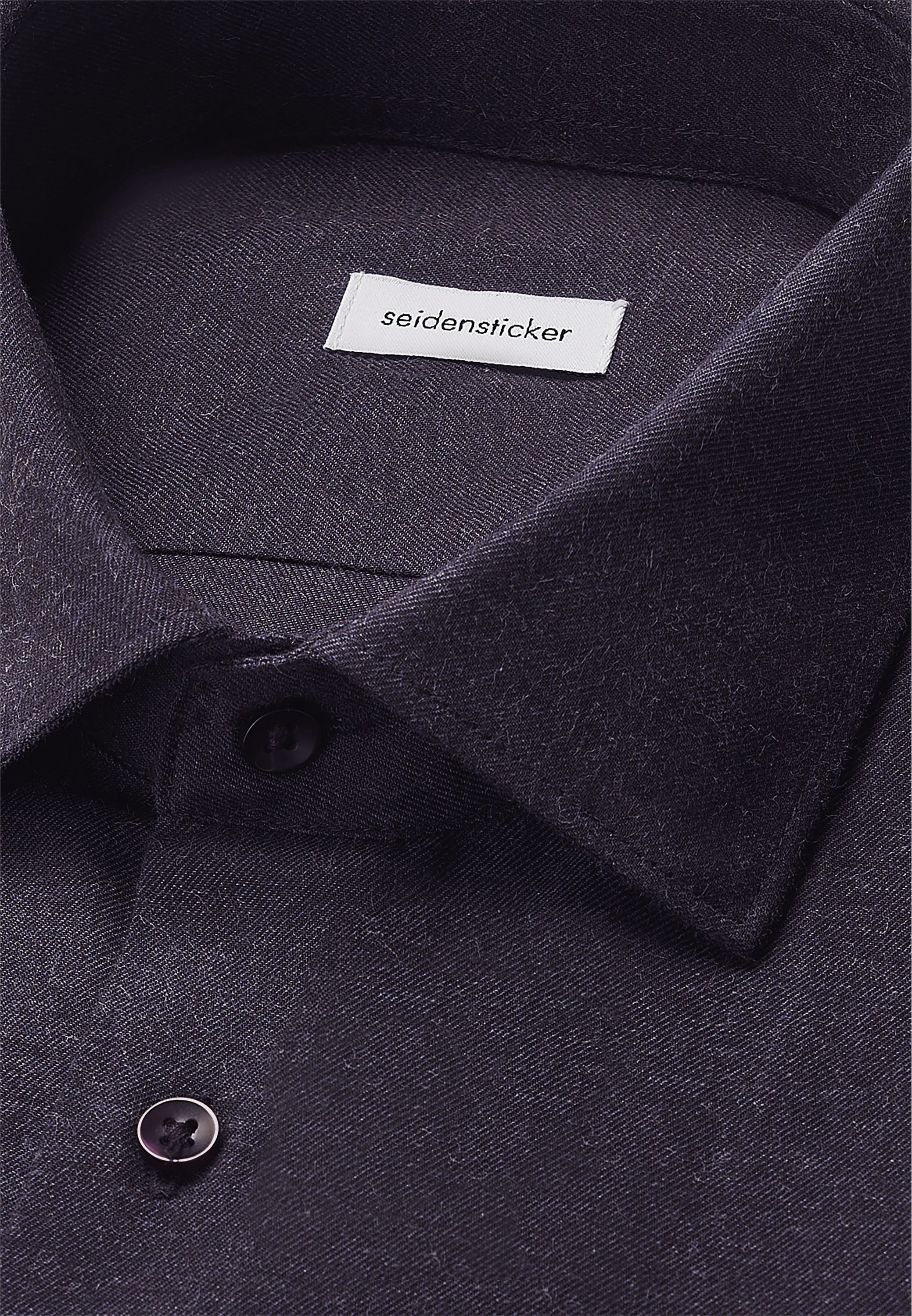 seidensticker Flanellhemd »Schwarze Rose«, Slim 1/1 Kentkragen Flanell