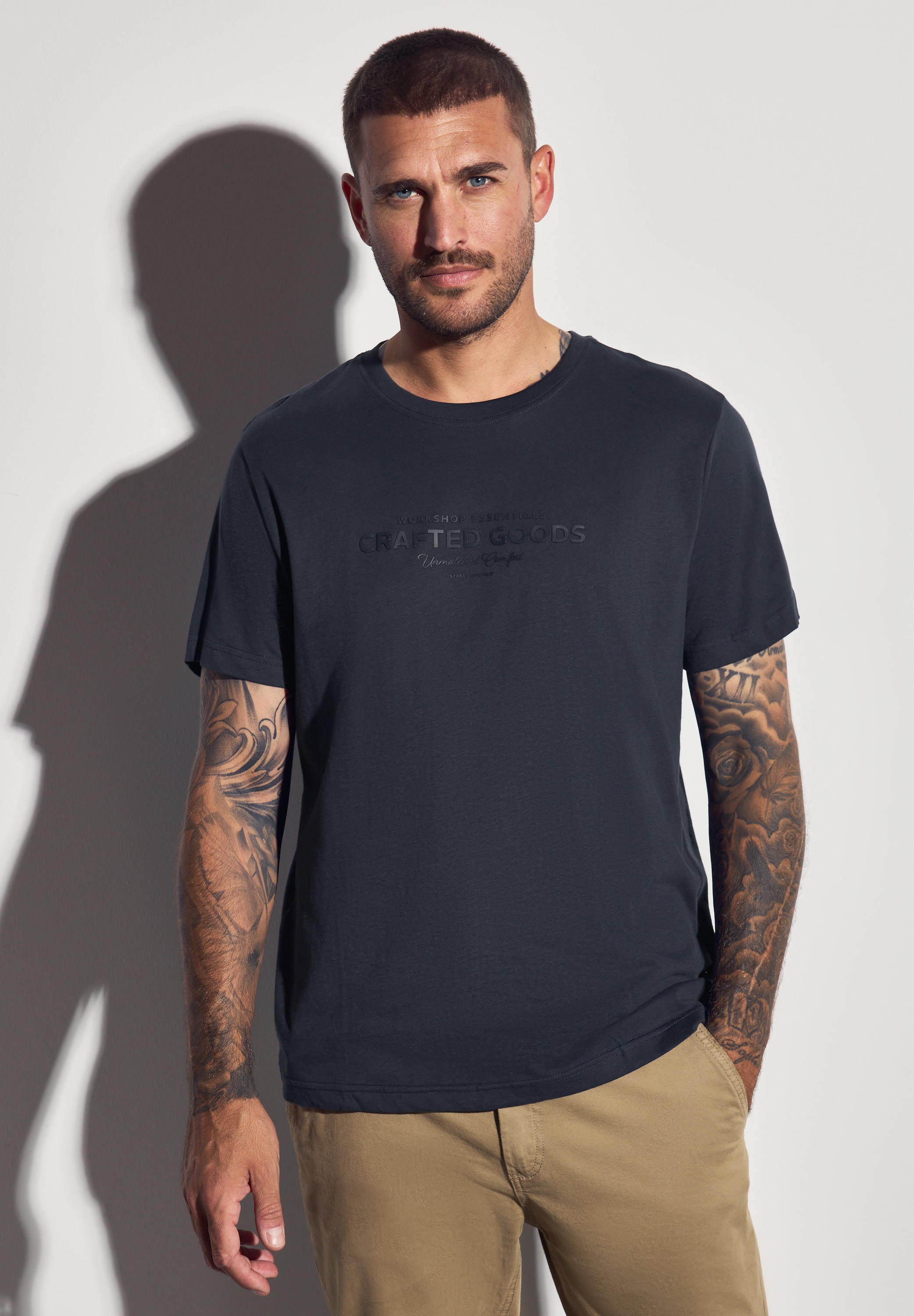 STREET ONE MEN T-Shirt, aus reiner Baumwolle günstig online kaufen