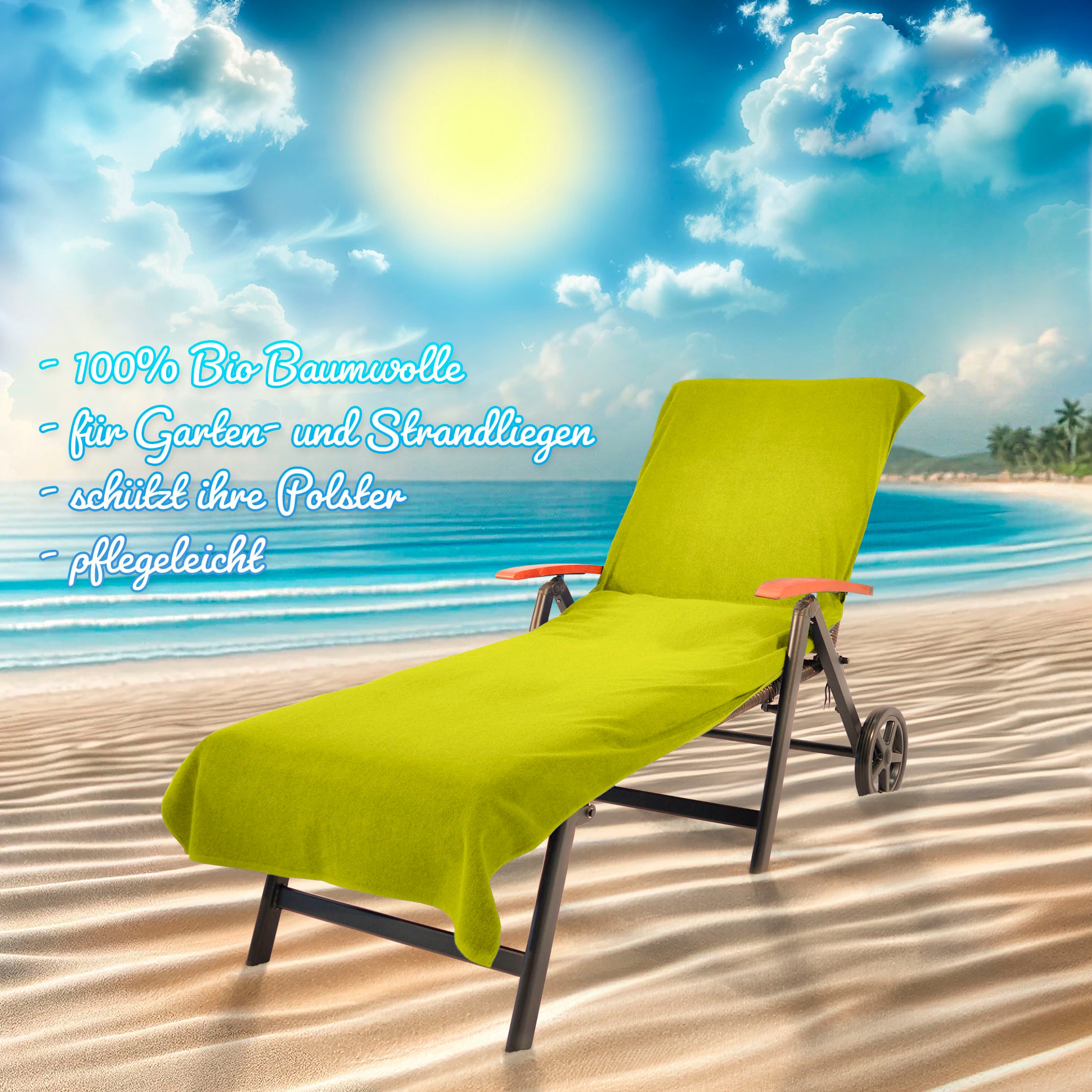 KiNZLER Strandtuch "Frottier-Liegenbezug, 100% Baumwolle" Liegen-Handtuch, günstig online kaufen