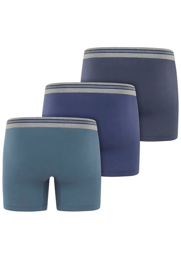 Thumbnail - Jockey Trunk "Cotton Stretch Boxer Trunk", (3er Pack), Mittlere Bundhöhe, längeres Bein, Logobund