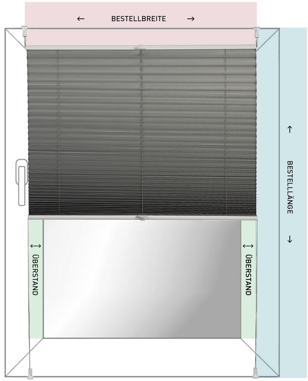 K-HOME Plissee »Klemmfix FLORIDA Stripe mit patentiertem Design« Lichtschutz ohne Bohren verspannt patentiertes Design