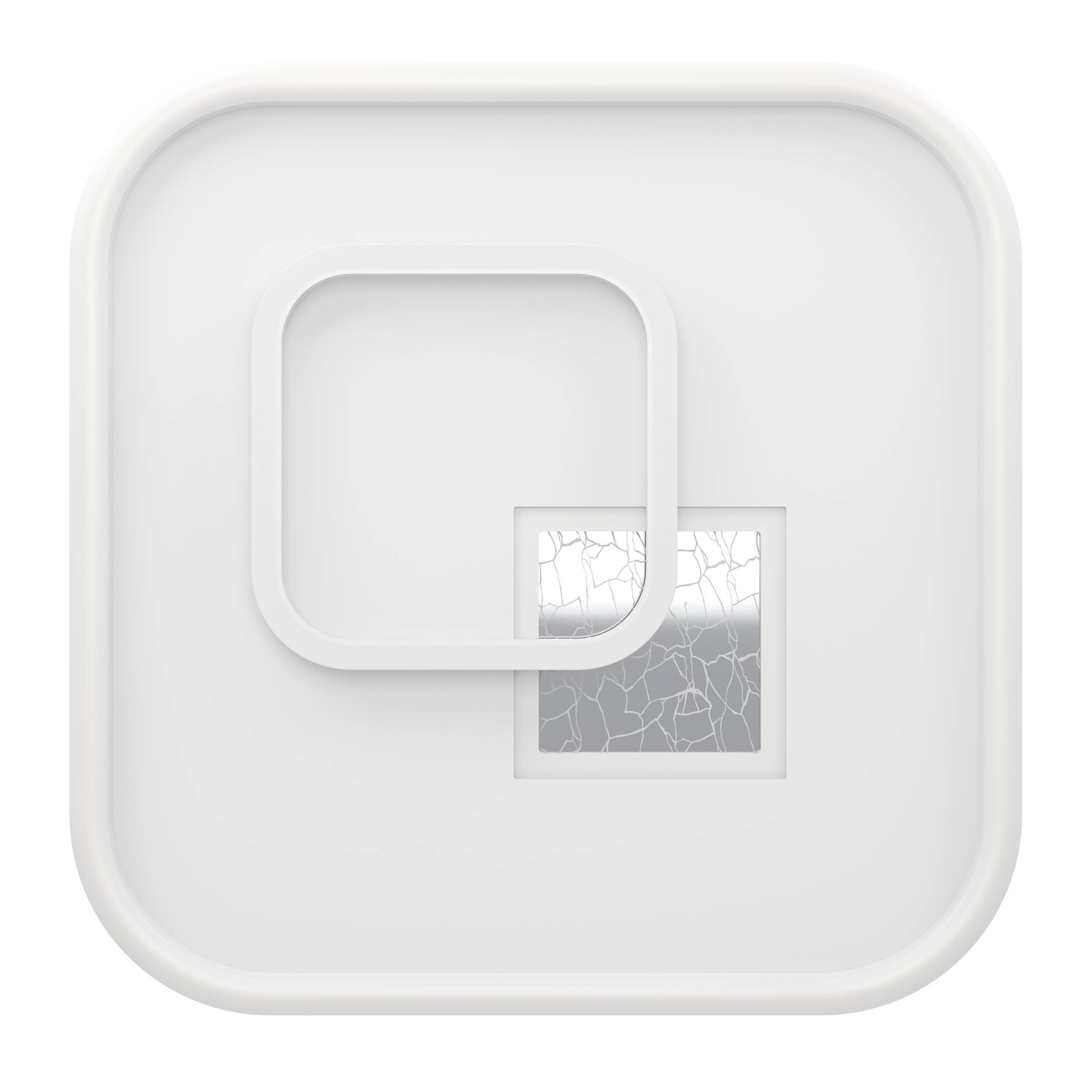 EGLO Deckenleuchte »Tiriolo Deckenlampe, Wohnzimmerlampe, Metall, Kunststoff, Flurlampe« LED-Modul 1 Stk. Neutralweiß Wand-/Deckenleuchte - L38 x B38 x H6 cm - weiß, silber