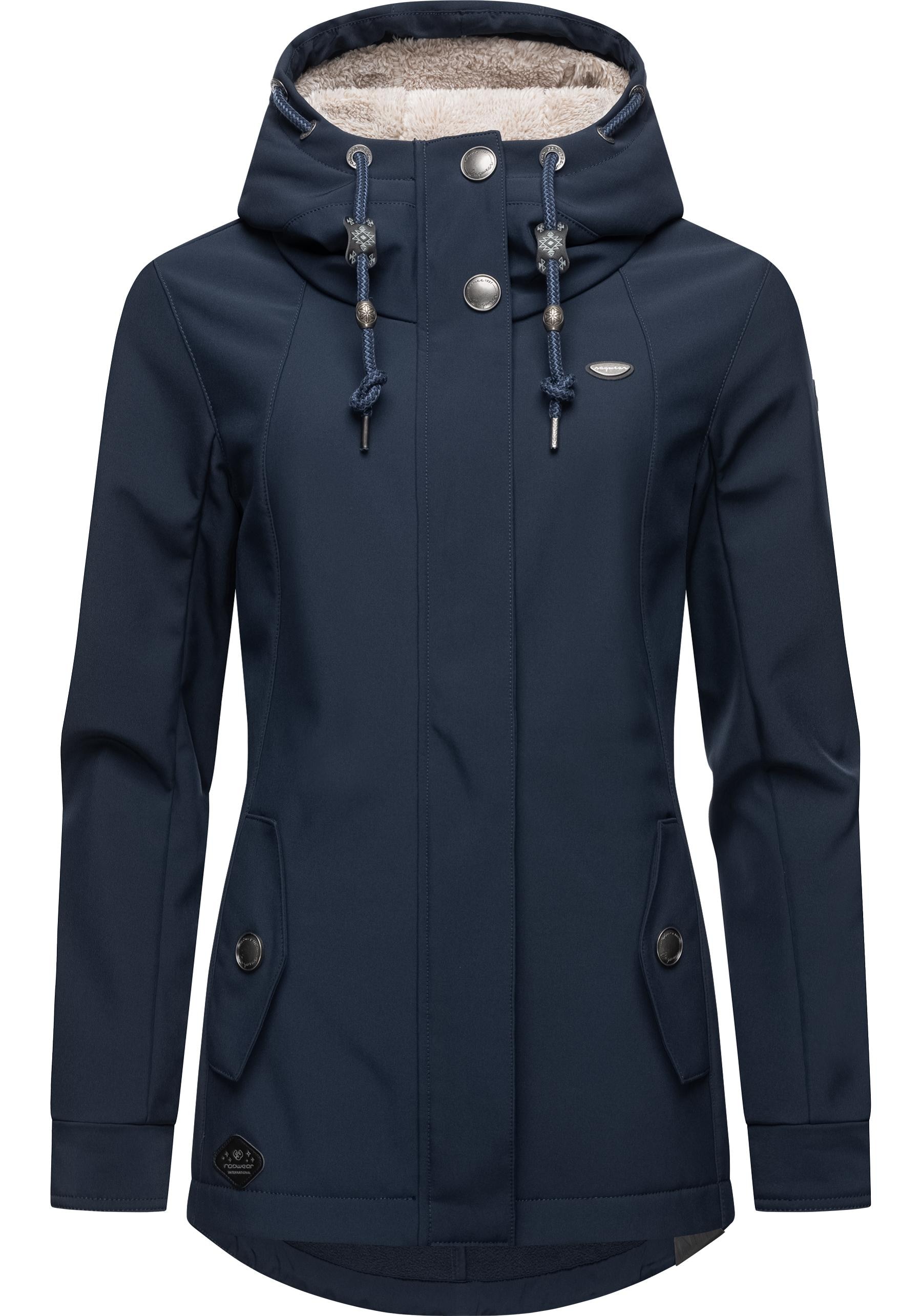 Ragwear Softshelljacke "Monadde Softshell", mit Kapuze, Praktische Softshell Damenjacke