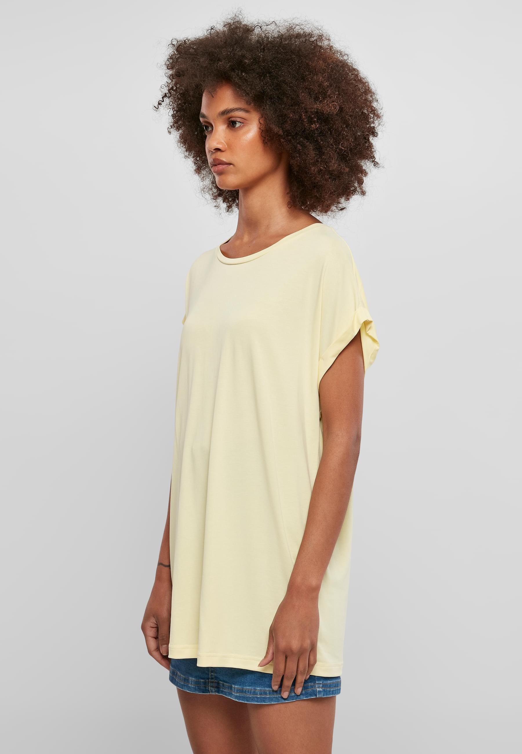 URBAN CLASSICS Kurzarmshirt »Urban Classics Damen Ladies Modal Extended Shoulder Tee«, (1 tlg.)