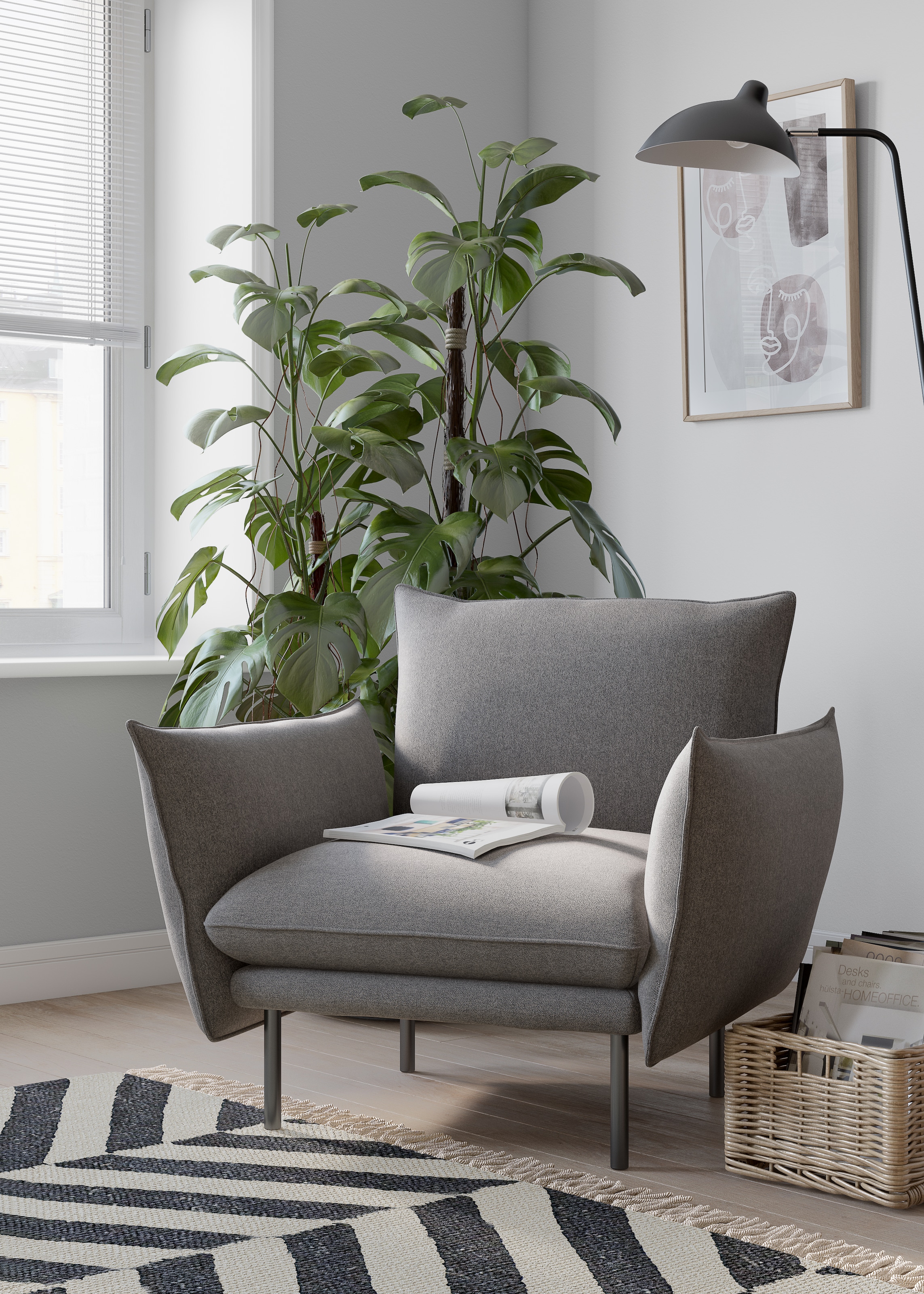 OTTO home Sessel "Stine Cocktailsessel" Besonderes Design durch Kissenoptik günstig online kaufen