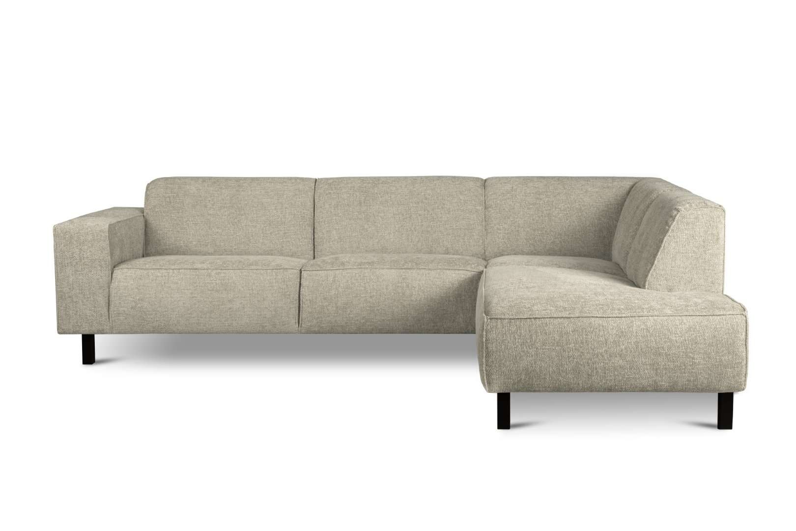 Home affaire Ecksofa »LORCAN mit Holzfuß, Breite 275 cm, weiches Sitzgefühl« Massivholzfüsse, Chenille und Bouclé -Bezüge