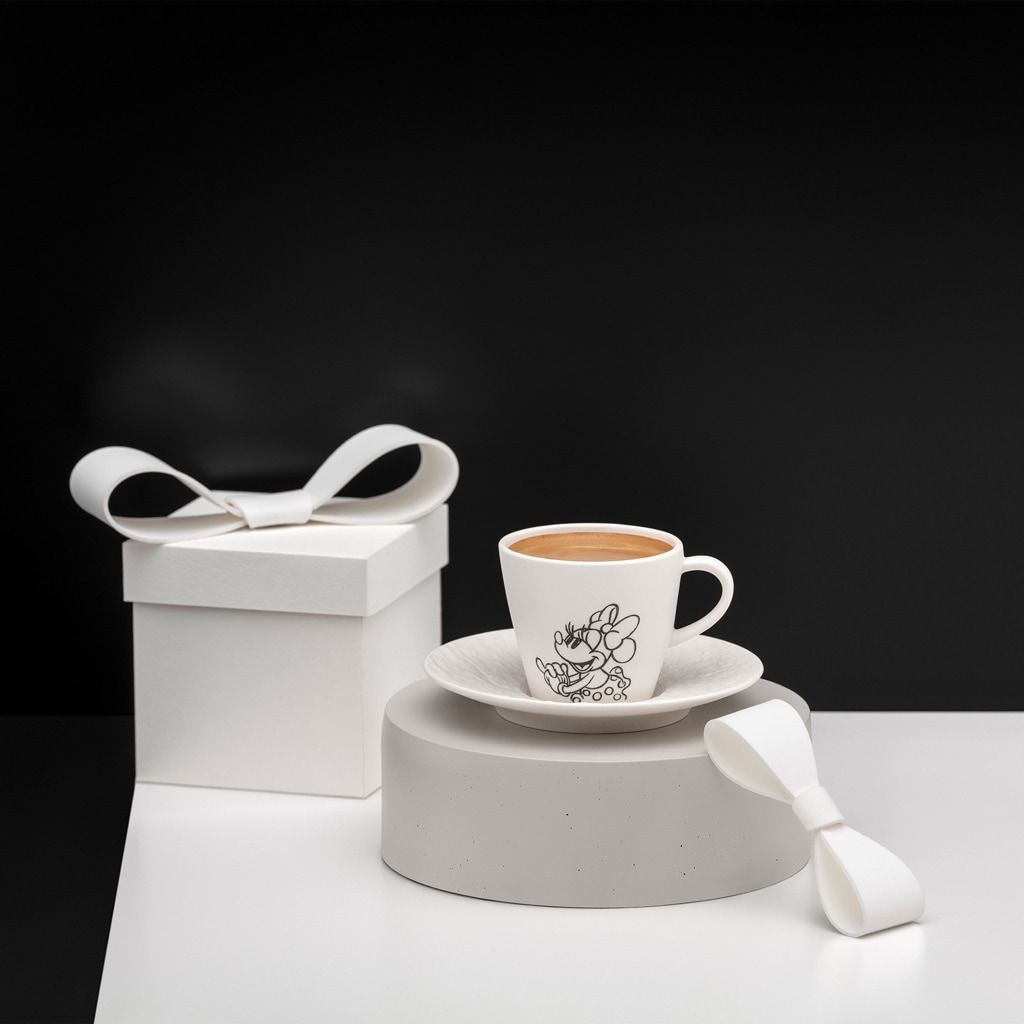 Villeroy & Boch Tasse »Kaffeetassen Manufacture Rock blanc - Mickey Mouse 160 ml 6er Set weiß« Spülmaschinenfest, Mikrowellensicher