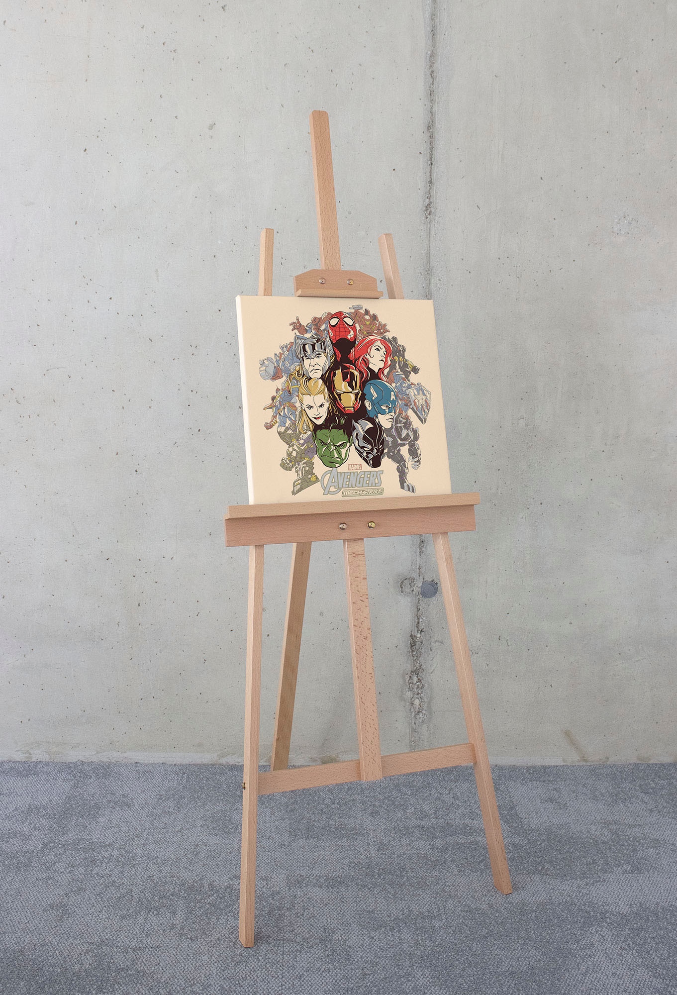 Komar Leinwandbild "Avengers Strike Back - Größe 40 x 40 cm" Disney 40 x 40 günstig online kaufen