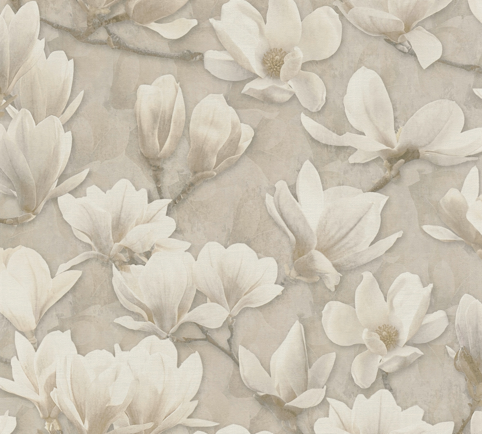 A.S. Création Vliestapete »PintWalls II Blumen-Tapete Mustertapete Magnolien Blumen«, matt, Vliestapete floral für Schlafzimmer Küche Wohnzimmer Magnolie Design