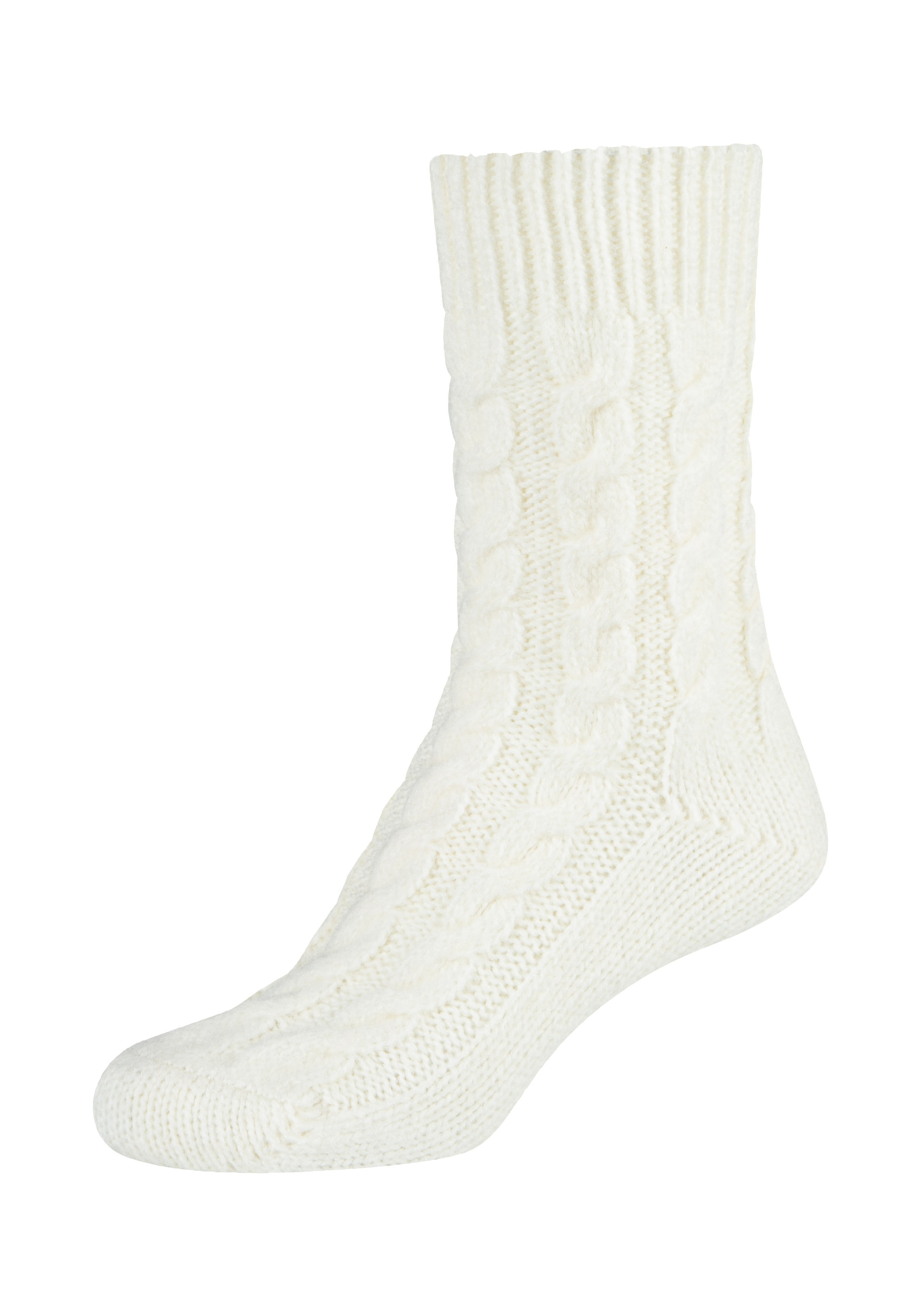 Camano Socken »warm & cozy« 2 Paar, 2 Paar tlg. mit Zopfmuster