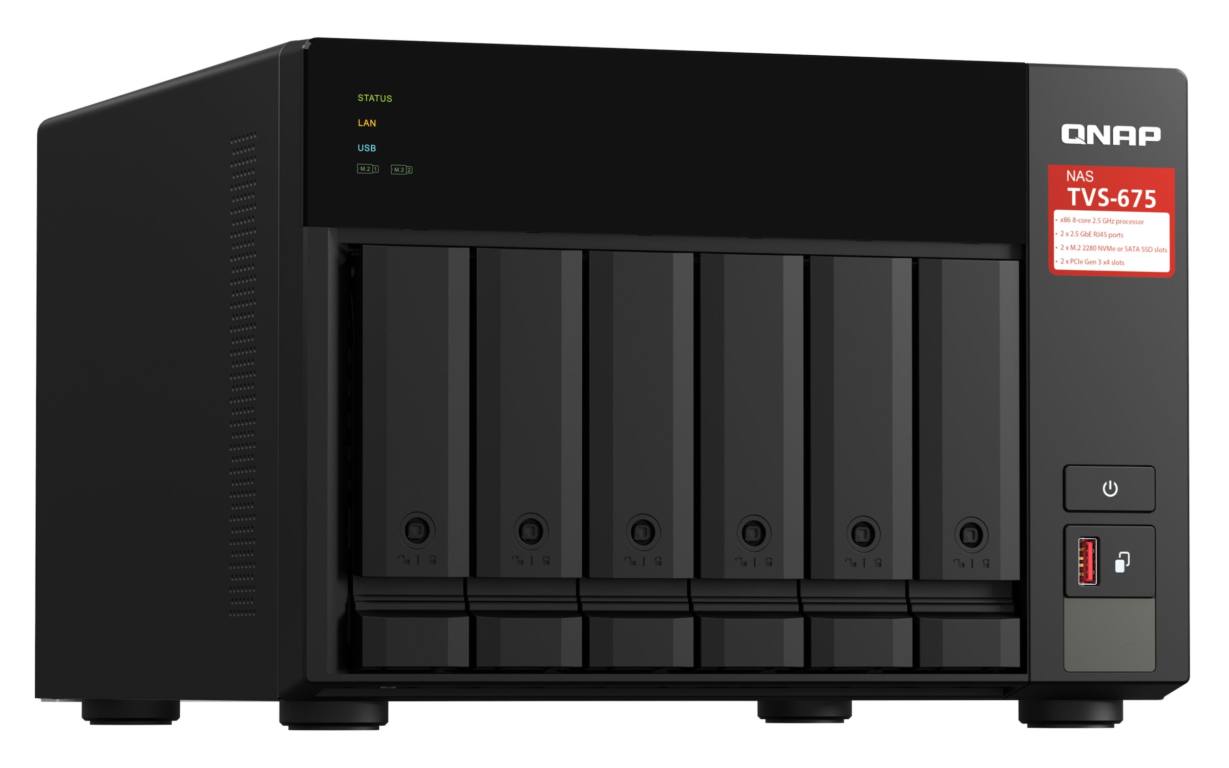 QNAP NAS-Server "TVS-675", B:29,5cm H:39cm T:42cmohne farbbezeichnung, NAS-Server