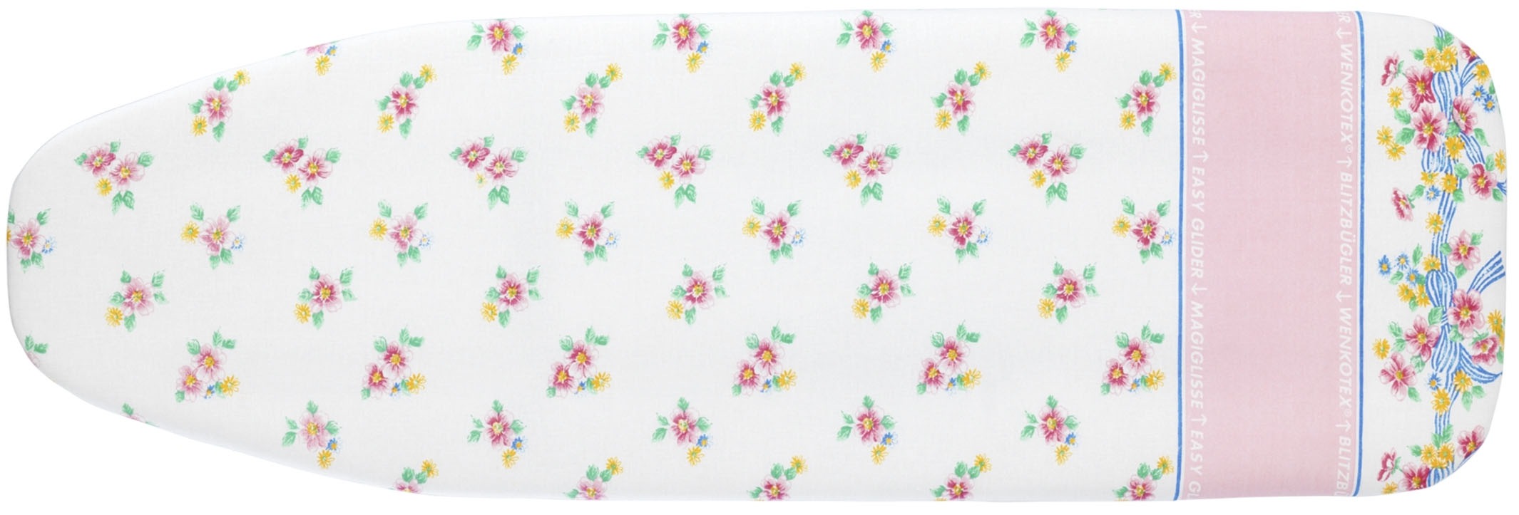 Maximex Bügelbrettbezug »Modell Blütenpracht«, Bügeltischbezug mit Blitzbüglerzone, gepolstert, 128 x 54 cm