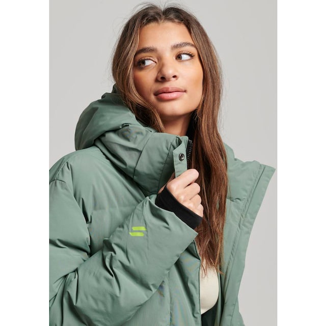 Superdry Steppmantel »HOODED LONGLINE PUFFER JACKET« kaufen | BAUR