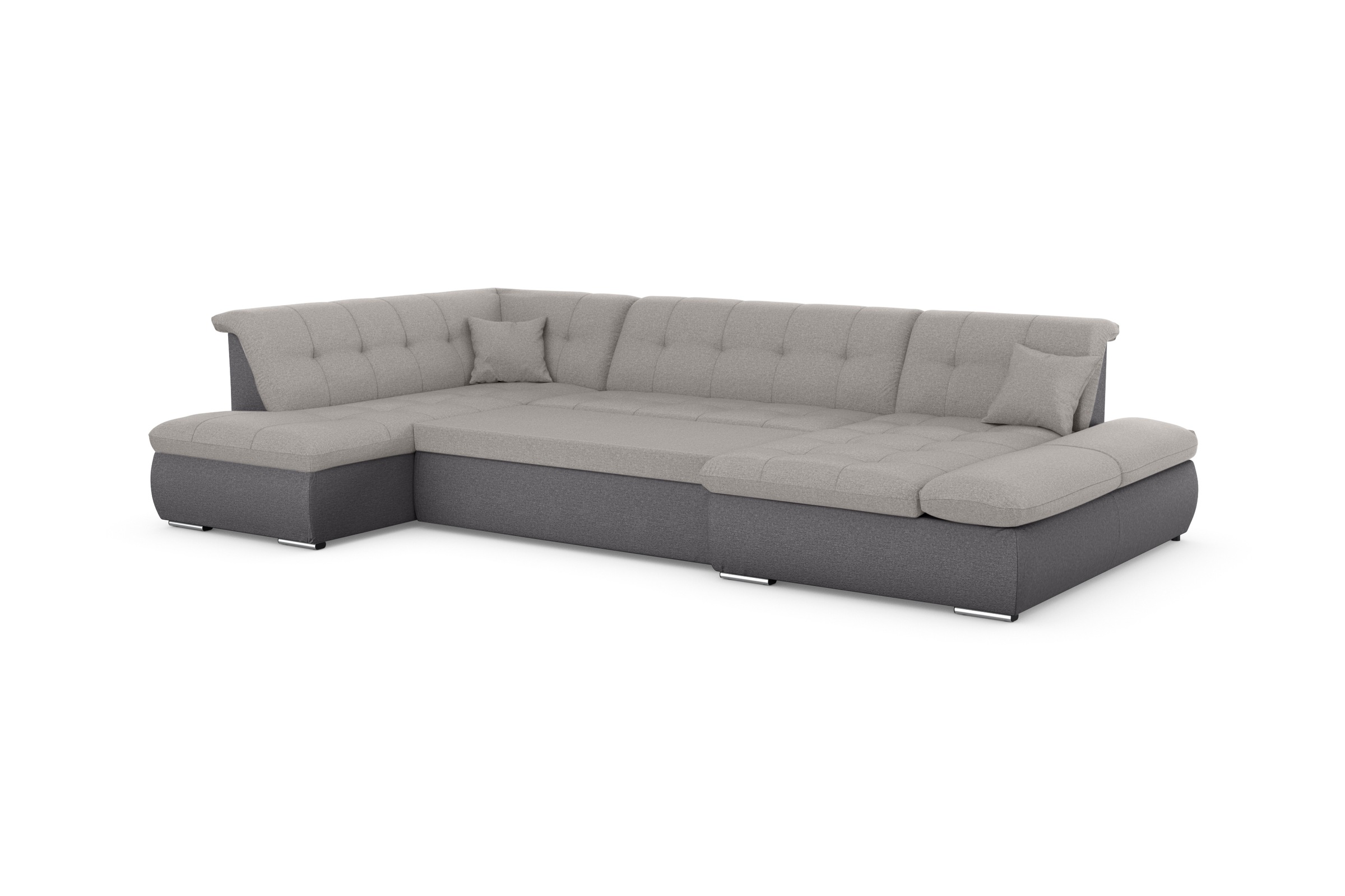 DOMO collection Wohnlandschaft »Moric U-Form auch in Cord«, im XXL-Format, wahlweise mit Bettfunktion und Armlehnenverstellung