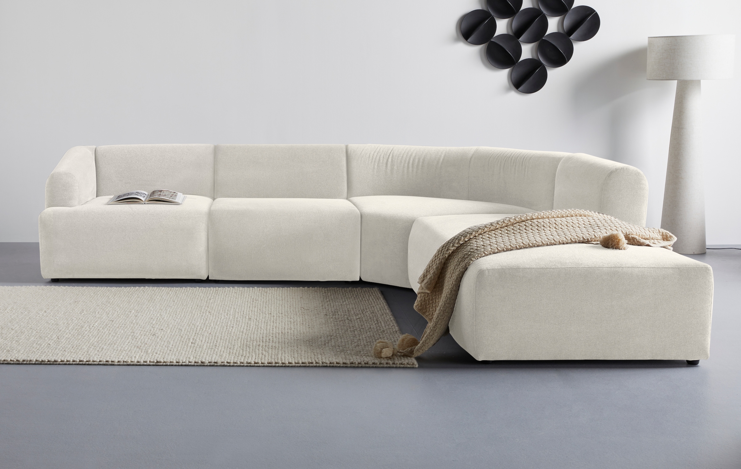 LeGer Home by Lena Gercke Ecksofa "LYZA L-Form links/rechts, Modularsofa "XL", Maße B/T/H: 287/267/74 cm" aus 4 Modulen, zusammen oder einzeln stellbar