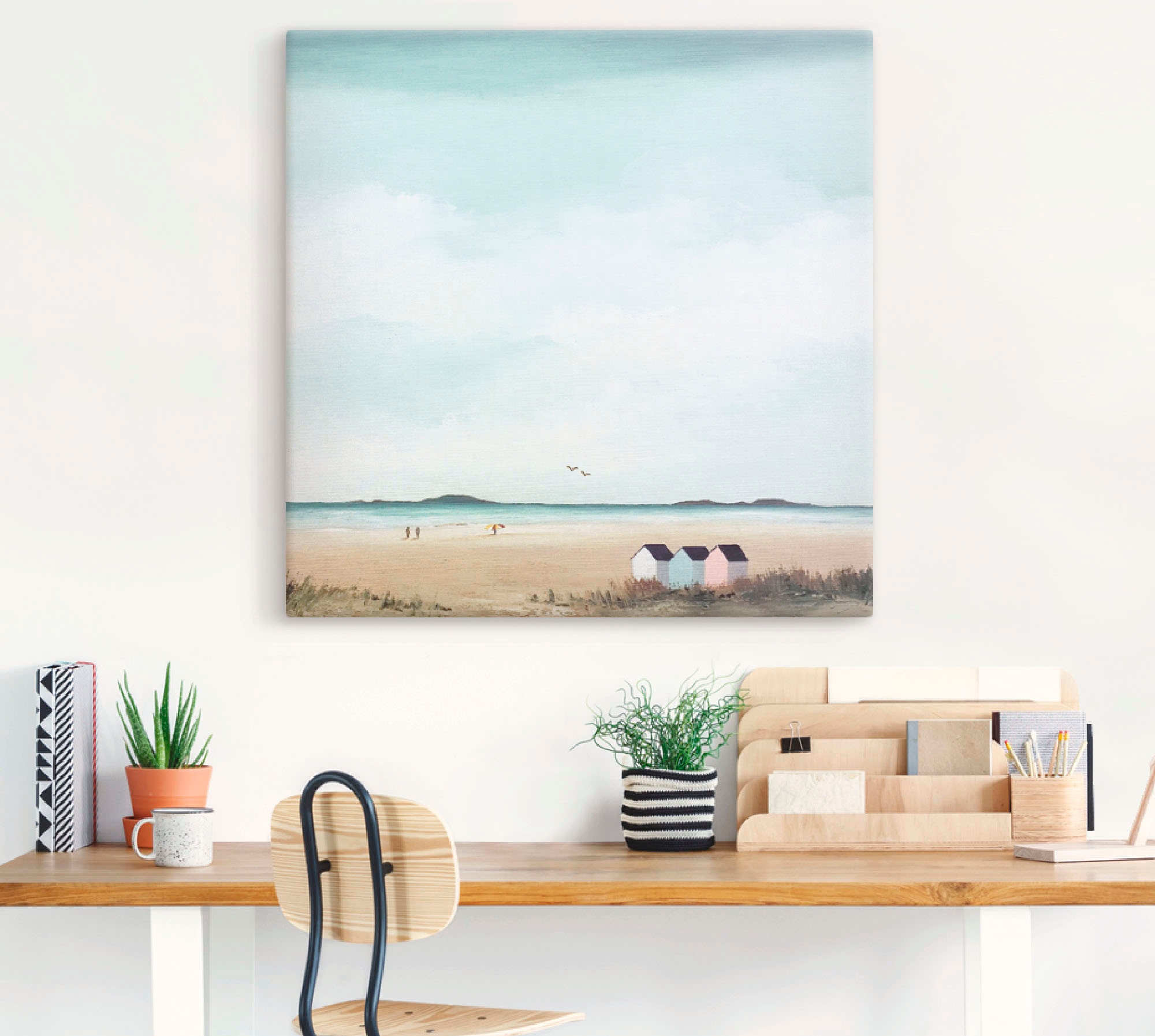 Artland Wandbild »Sonniger Morgen IV«, Strand, (1 St.), als Leinwandbild, Poster in verschied. Größen