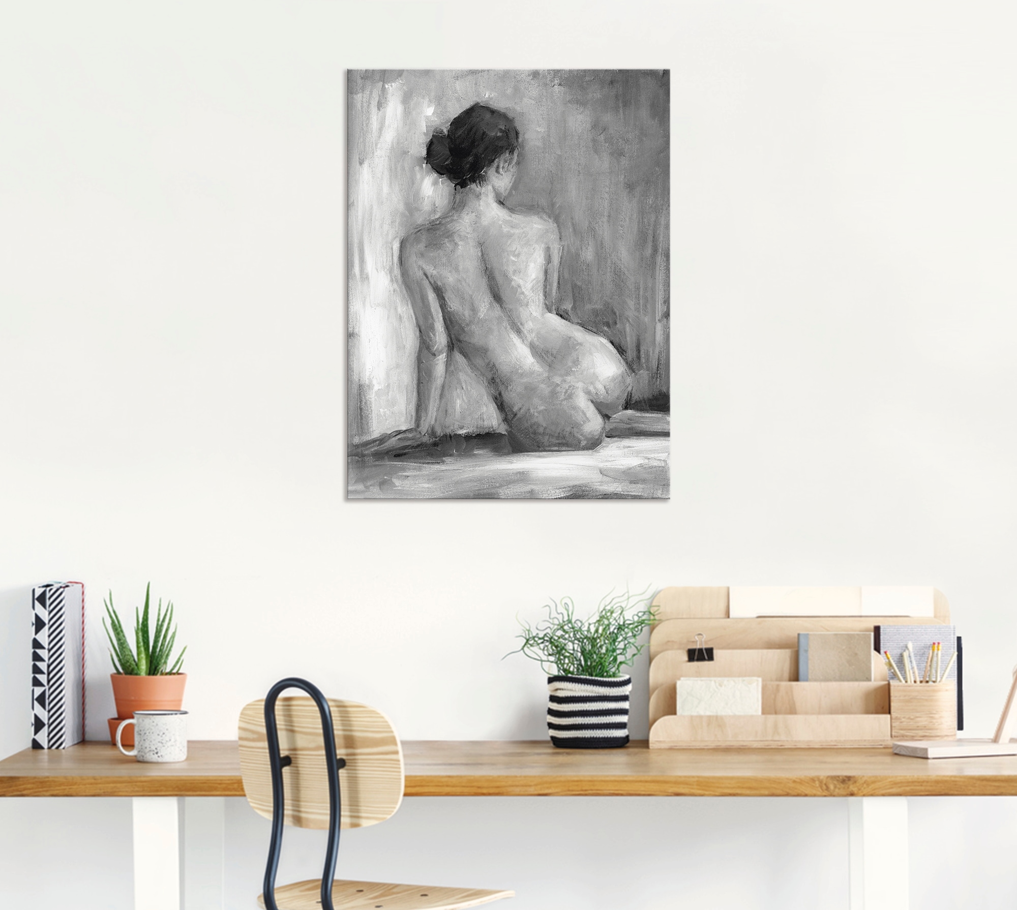 Artland Wandbild »Figur in schwarz & weiß I«, Frau, (1 St.), als Alubild, Outdoorbild, Leinwandbild, Poster, Wandaufkleber