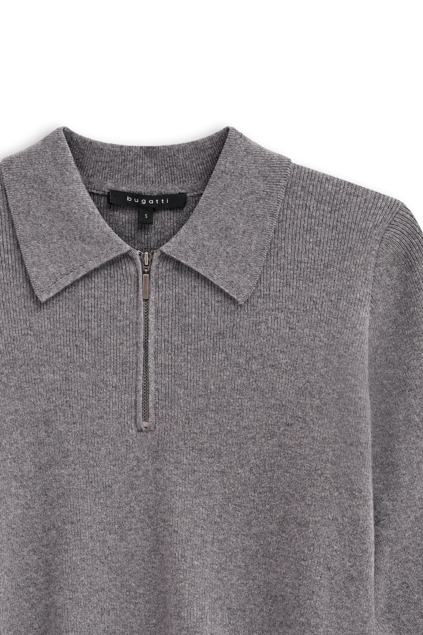bugatti Poloshirt, mit Reißverschluss & Hemdkragen
