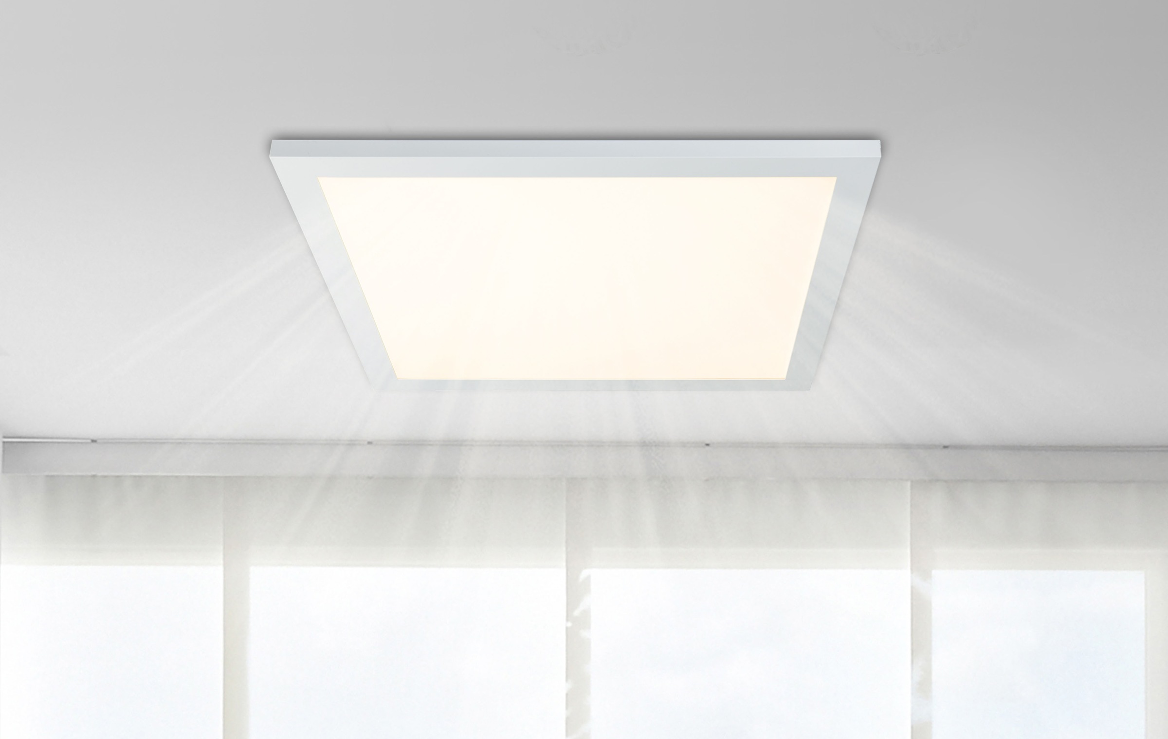 GLOBO LIGHTING LED Deckenleuchte »ROSI«, Leuchtmittel LED-Modul | LED fest integriert, Deckenlampe/holzoptik/quadratisch/3000K/Wohnzimmer/Schlafzimmer