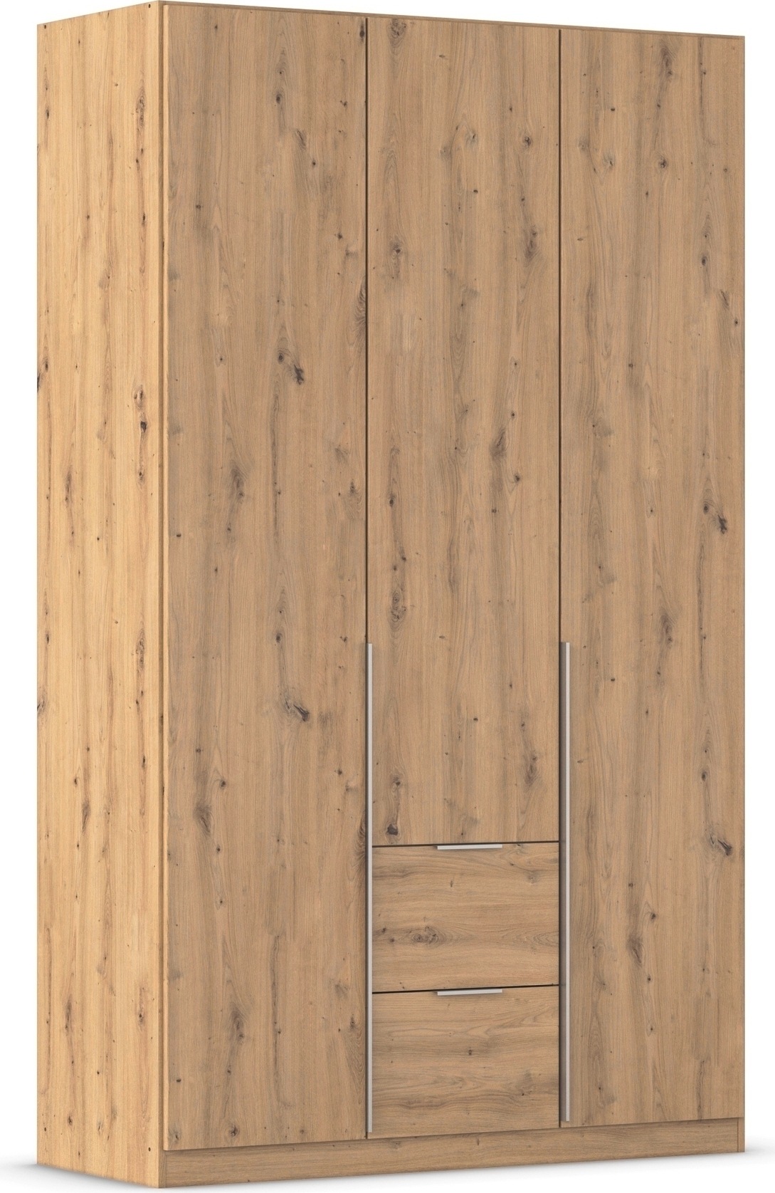 OTTO home Drehtürenschrank "Kleiderschrank Schrank Garderobe AGORDO mit Dekor- oder Hochglanzfront" in zwei Griff-Farben, Breite 136 cm, mit Außenschubkästen, Serie in 7 Breiten und 2 Höhen MADE IN GERMANY