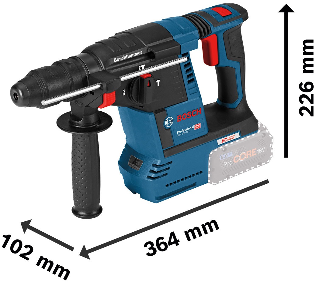 Bosch Professional Akku-Bohrhammer »»GBH 18V-26F««, mit SDS plus GBH 18V-26F, ohne Akku, ohne Ladegerät
