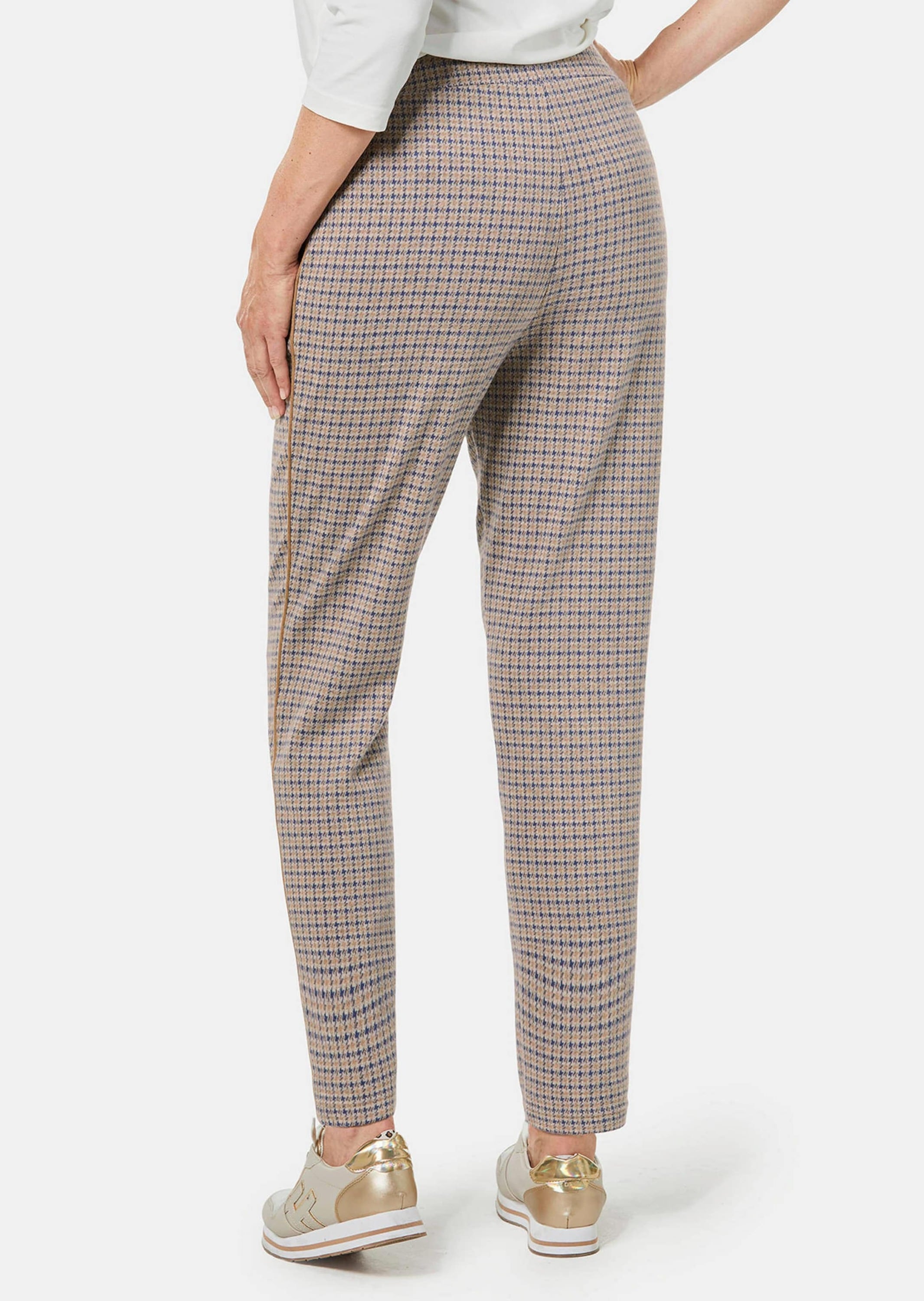 GOLDNER 2-in-1-Hose »Joggpant LOUISA Fließende Schlupfhose LOUISA mit kontrastfarbenem Streifen«