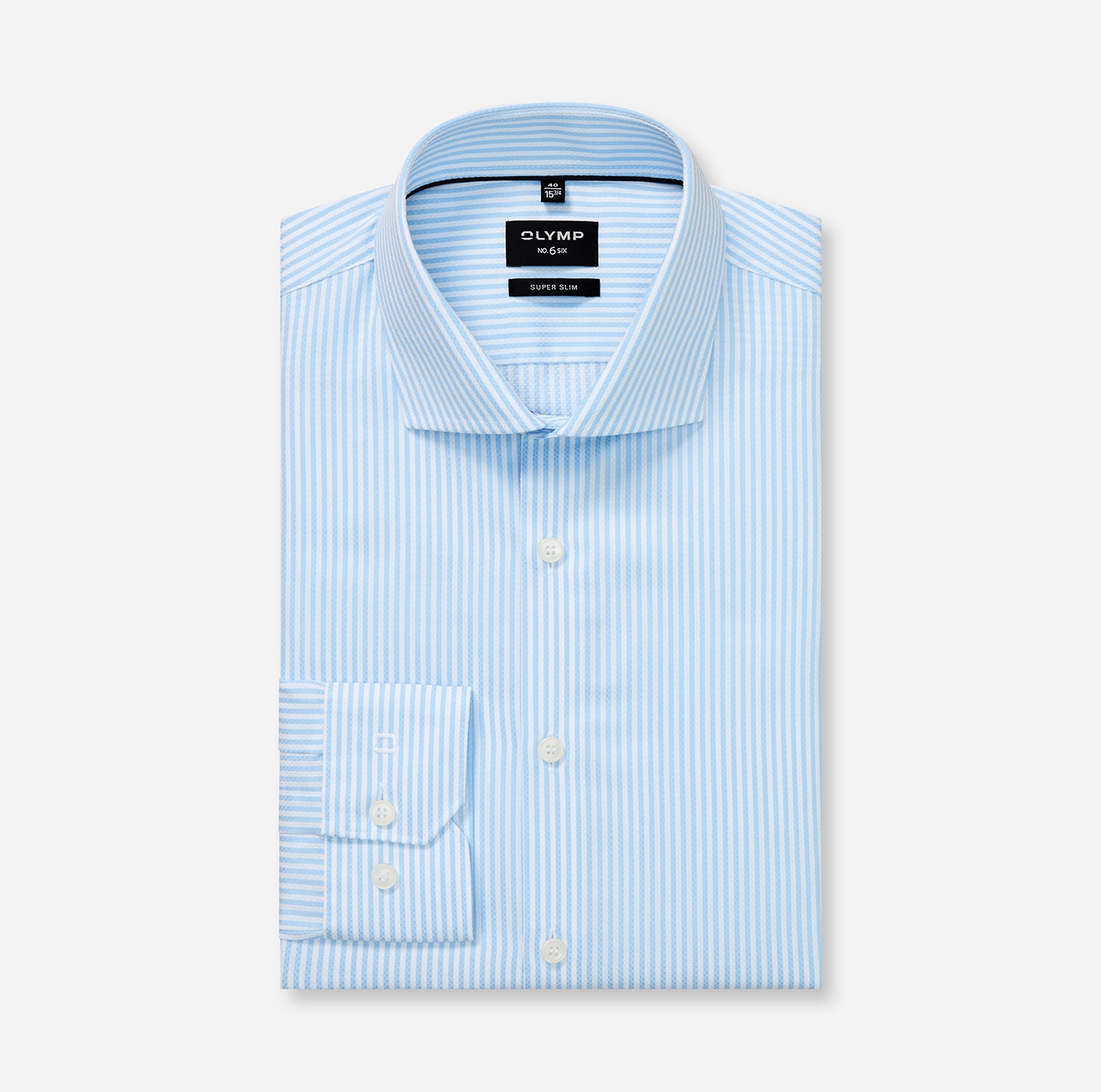 OLYMP Langarmhemd »No 6 six« gestreift, Businesshemd, super slim fit, Royal Kentkragen